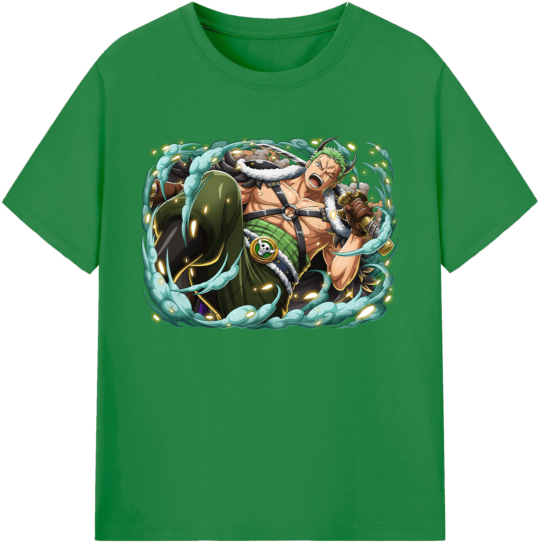 ワンピース ロロノア・ゾロ ONE PIECE Roronoa Zoro 綿100％ メンズ半袖Tシャツ｜肌触りやわらか＆通気性