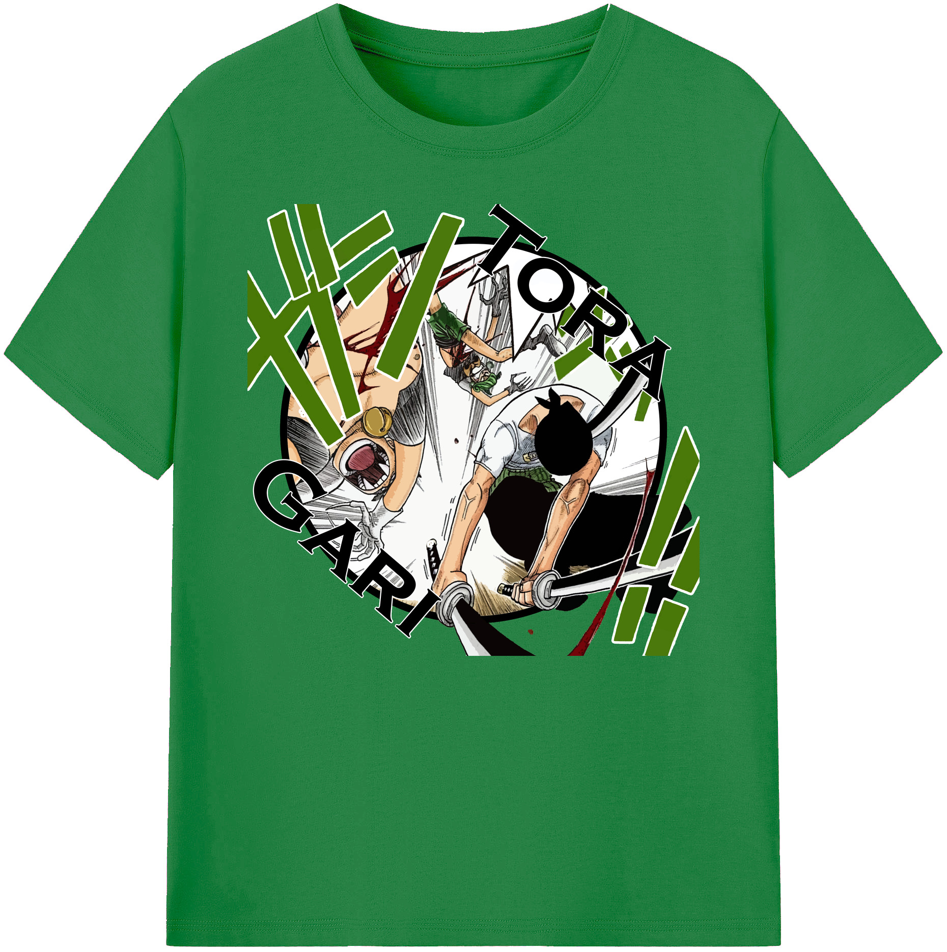 ワンピース ロロノア・ゾロ ONE PIECE Roronoa Zoro 綿100％ メンズ半袖Tシャツ｜肌触りやわらか＆通気性