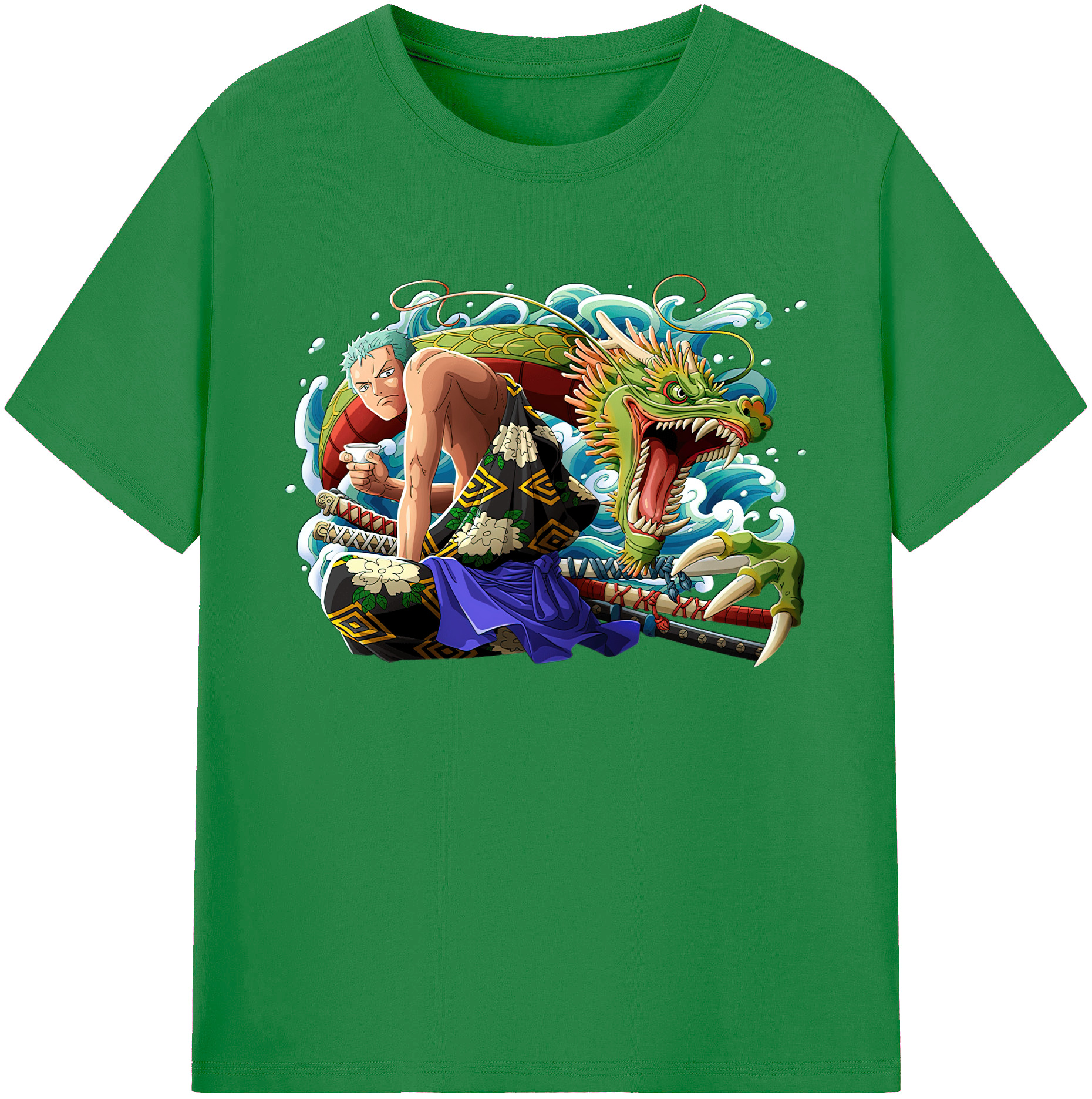 ワンピース ロロノア・ゾロ ONE PIECE Roronoa Zoro 綿100％ メンズ半袖Tシャツ｜肌触りやわらか＆通気性