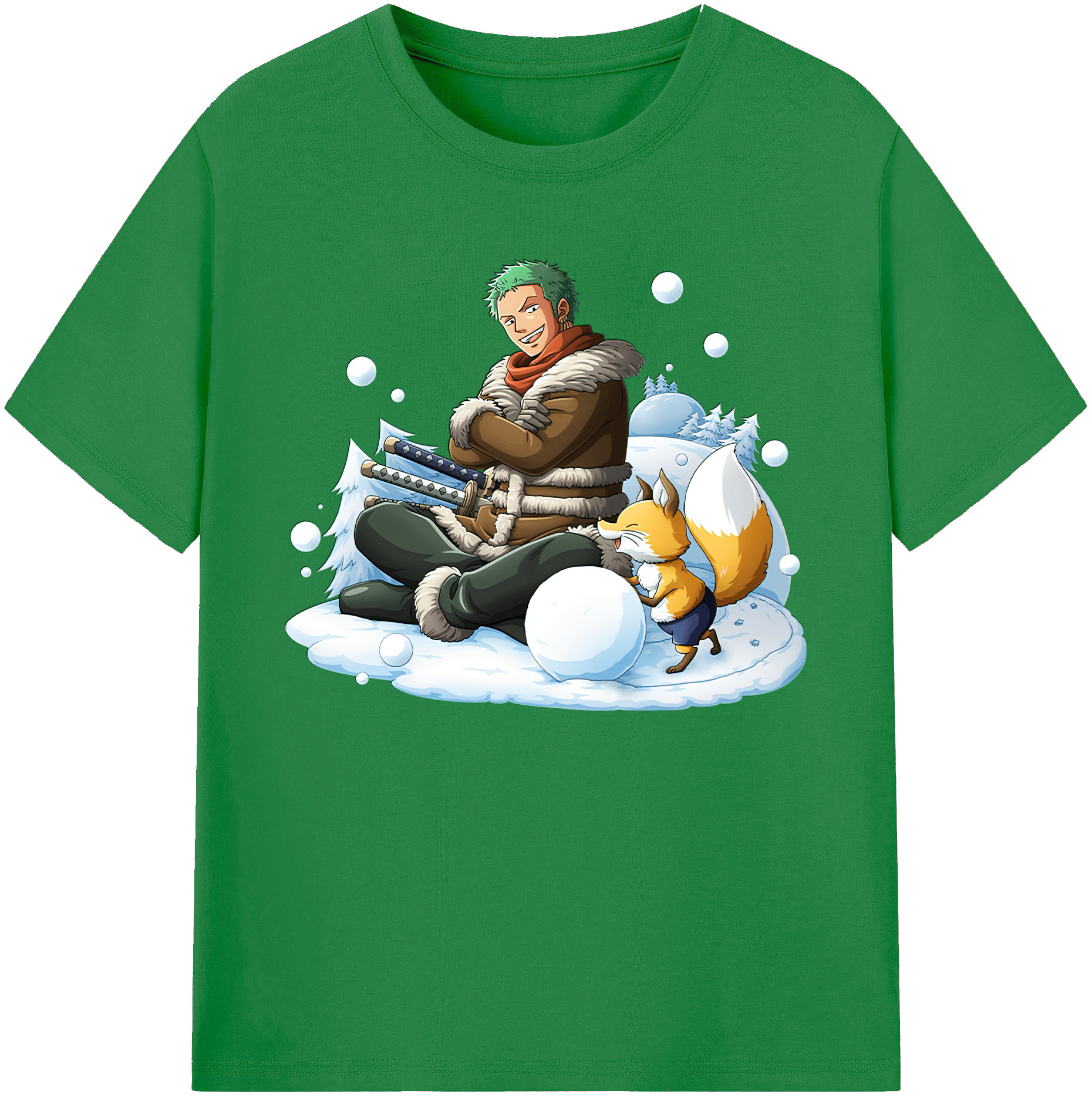 ワンピース ロロノア・ゾロ ONE PIECE Roronoa Zoro 綿100％ メンズ半袖Tシャツ｜肌触りやわらか＆通気性