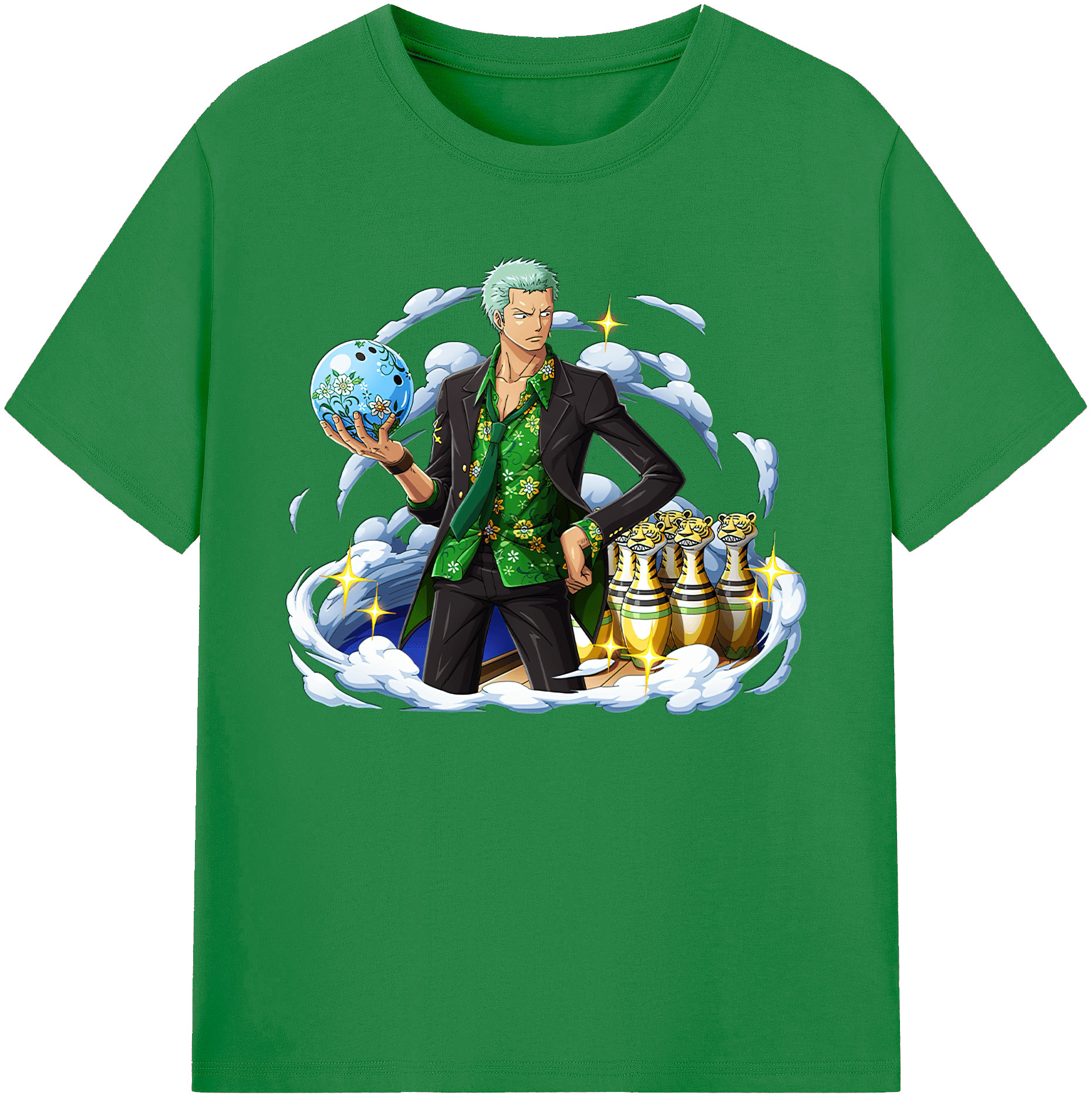 ワンピース ロロノア・ゾロ ONE PIECE Roronoa Zoro 綿100％ メンズ半袖Tシャツ｜肌触りやわらか＆通気性