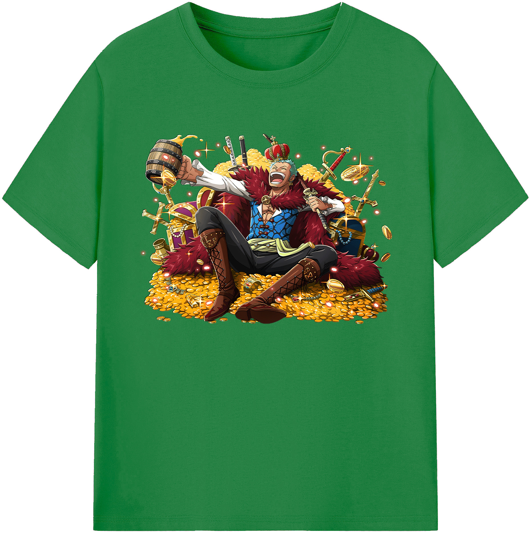 ワンピース ロロノア・ゾロ ONE PIECE Roronoa Zoro 綿100％ メンズ半袖Tシャツ｜肌触りやわらか＆通気性