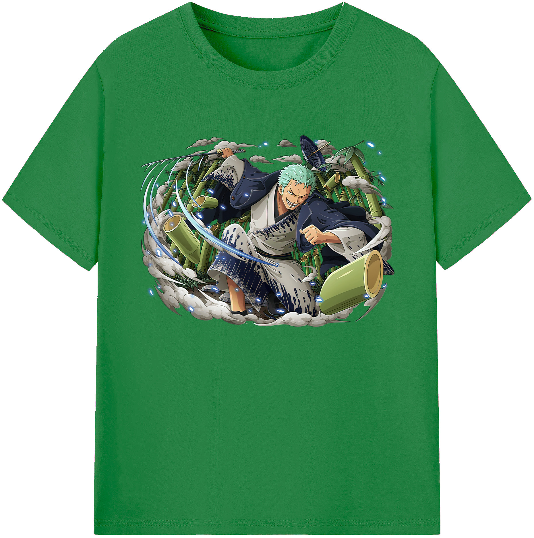ワンピース ロロノア・ゾロ ONE PIECE Roronoa Zoro 綿100％ メンズ半袖Tシャツ｜肌触りやわらか＆通気性