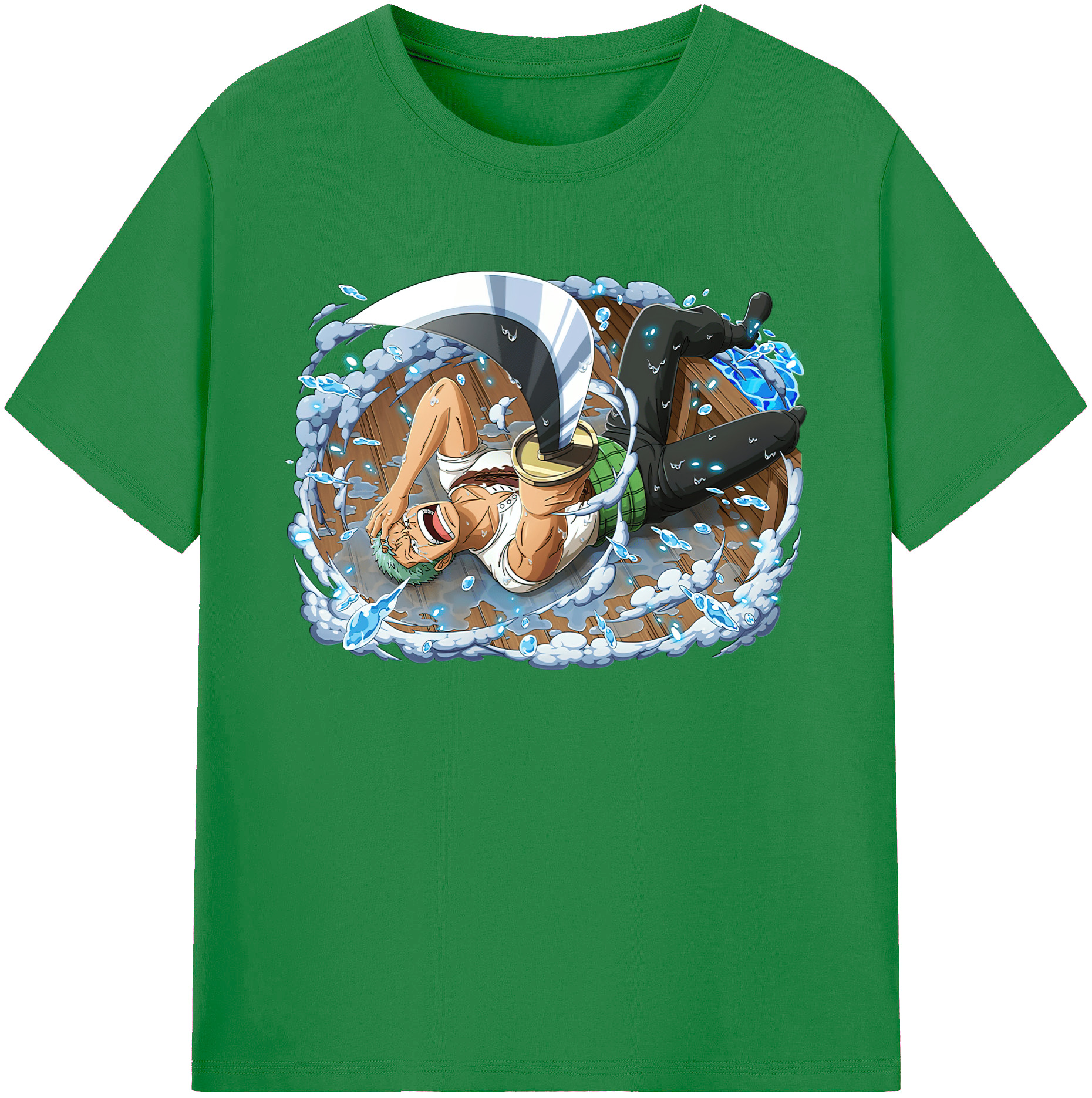 ワンピース ロロノア・ゾロ ONE PIECE Roronoa Zoro 綿100％ メンズ半袖Tシャツ｜肌触りやわらか＆通気性