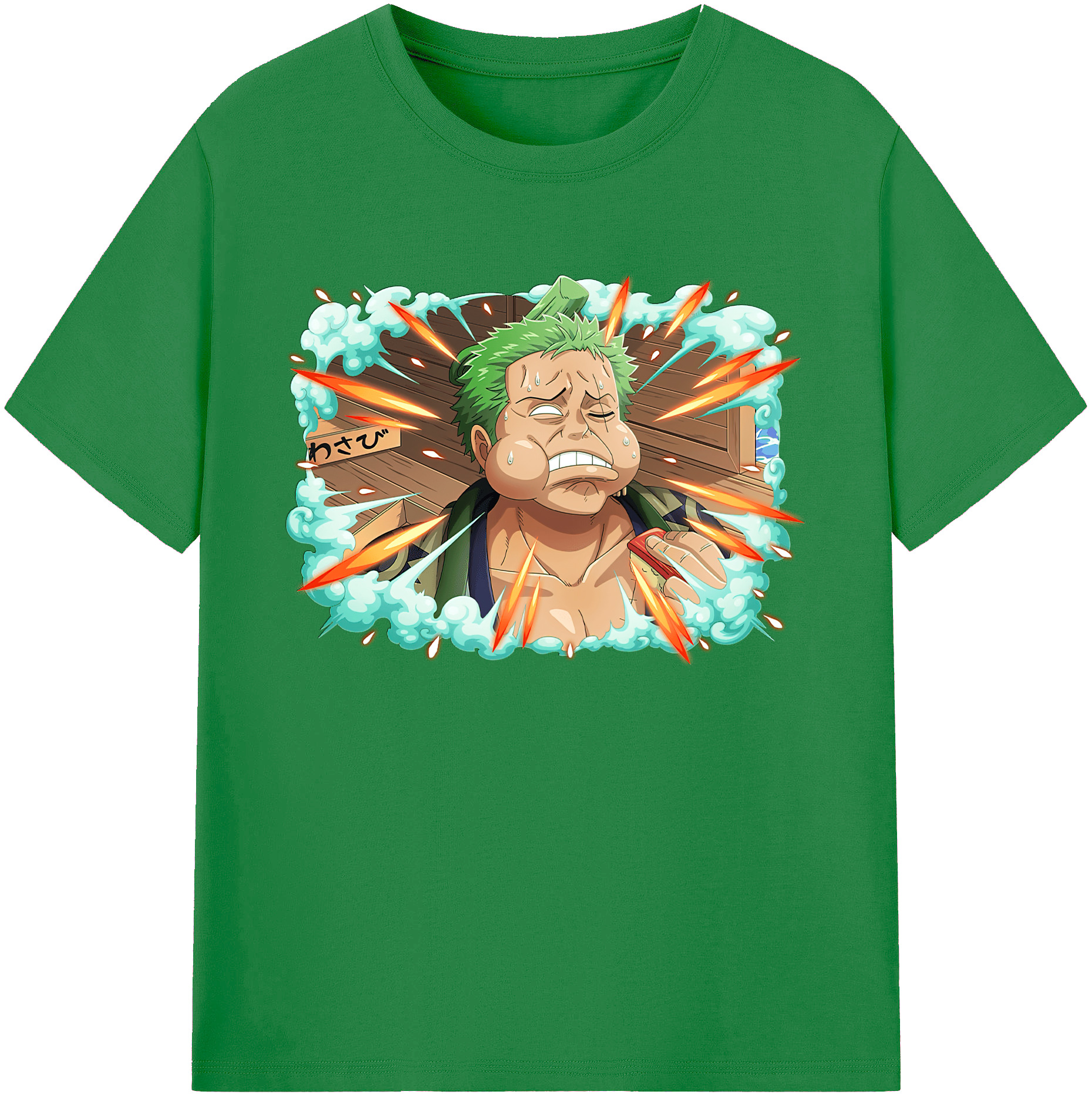 ワンピース ロロノア・ゾロ ONE PIECE Roronoa Zoro 綿100％ メンズ半袖Tシャツ｜肌触りやわらか＆通気性