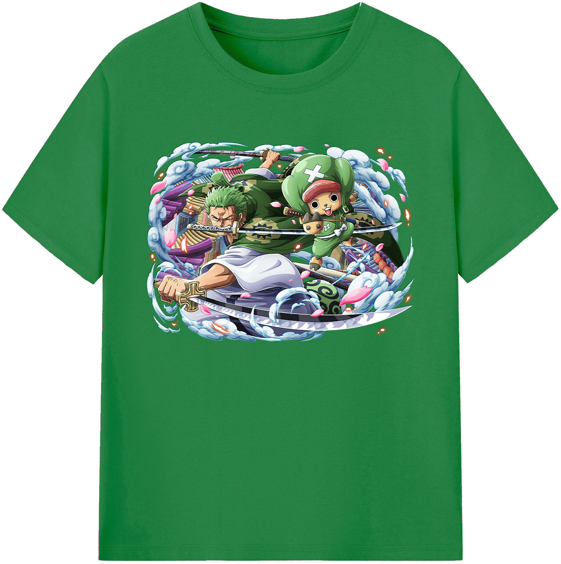 ワンピース ロロノア・ゾロ ONE PIECE Roronoa Zoro 綿100％ メンズ半袖Tシャツ｜肌触りやわらか＆通気性
