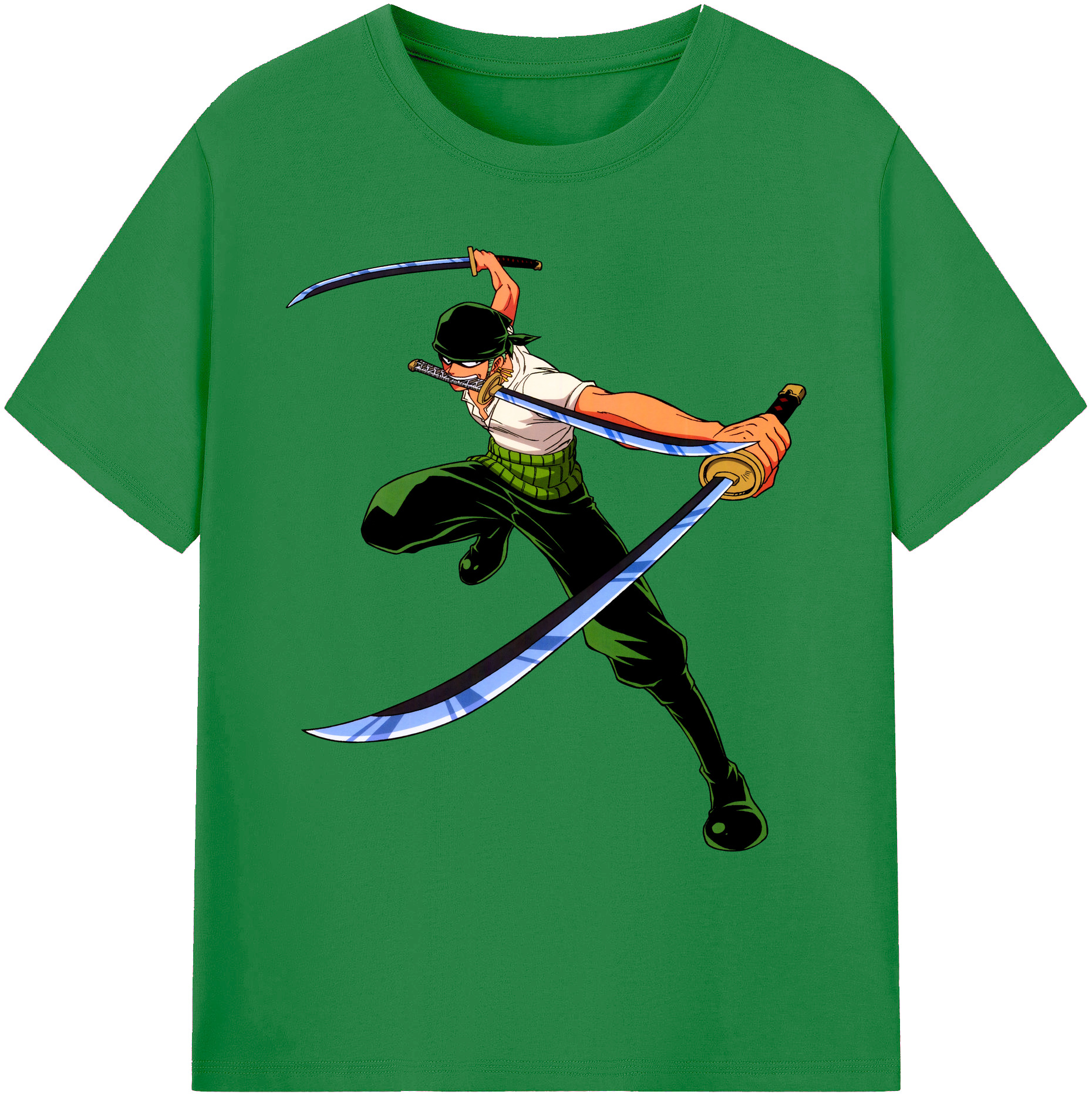 ワンピース ロロノア・ゾロ ONE PIECE Roronoa Zoro 綿100％ メンズ半袖Tシャツ｜肌触りやわらか＆通気性