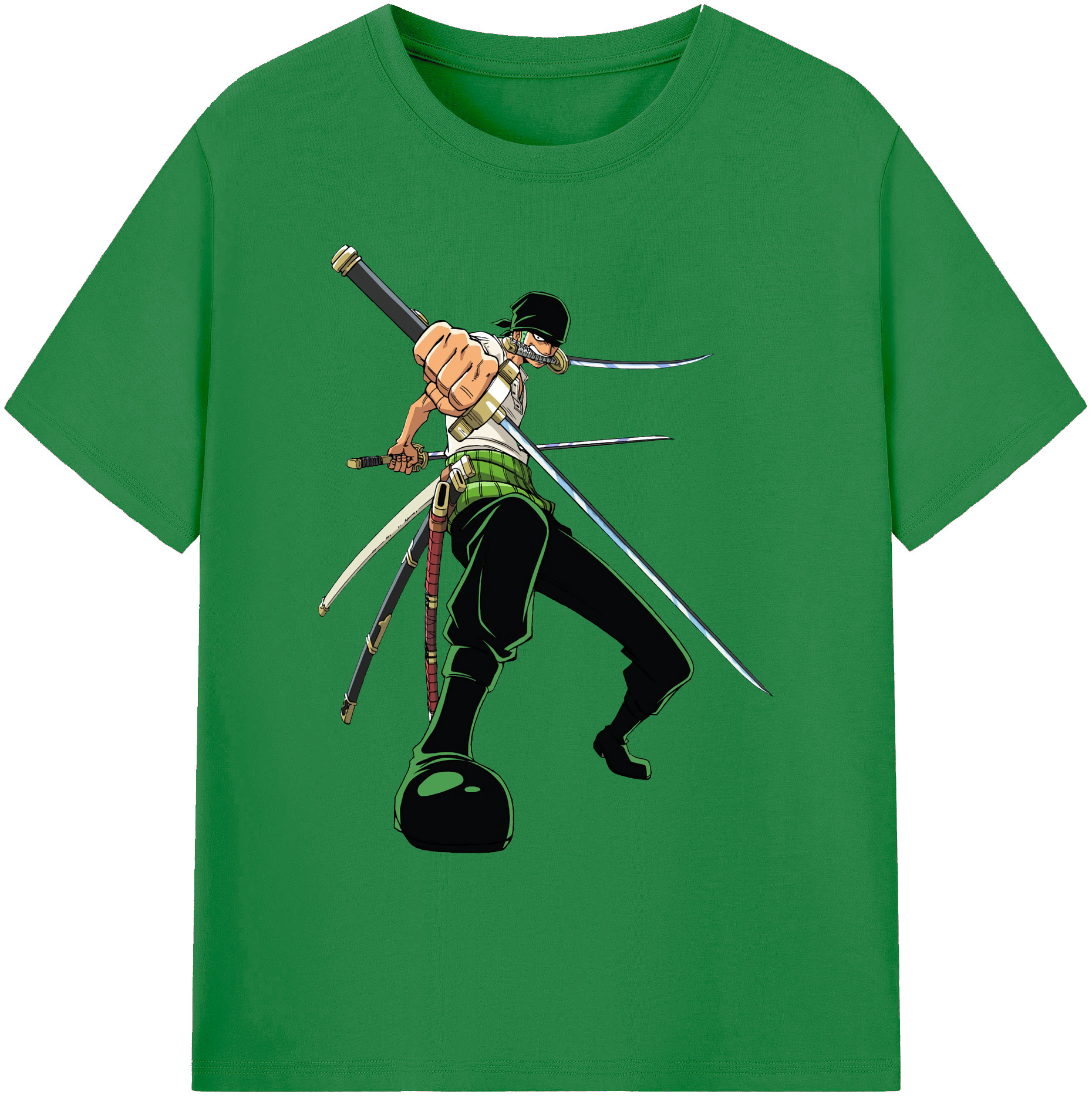 ワンピース ロロノア・ゾロ ONE PIECE Roronoa Zoro 綿100％ メンズ半袖Tシャツ｜肌触りやわらか＆通気性