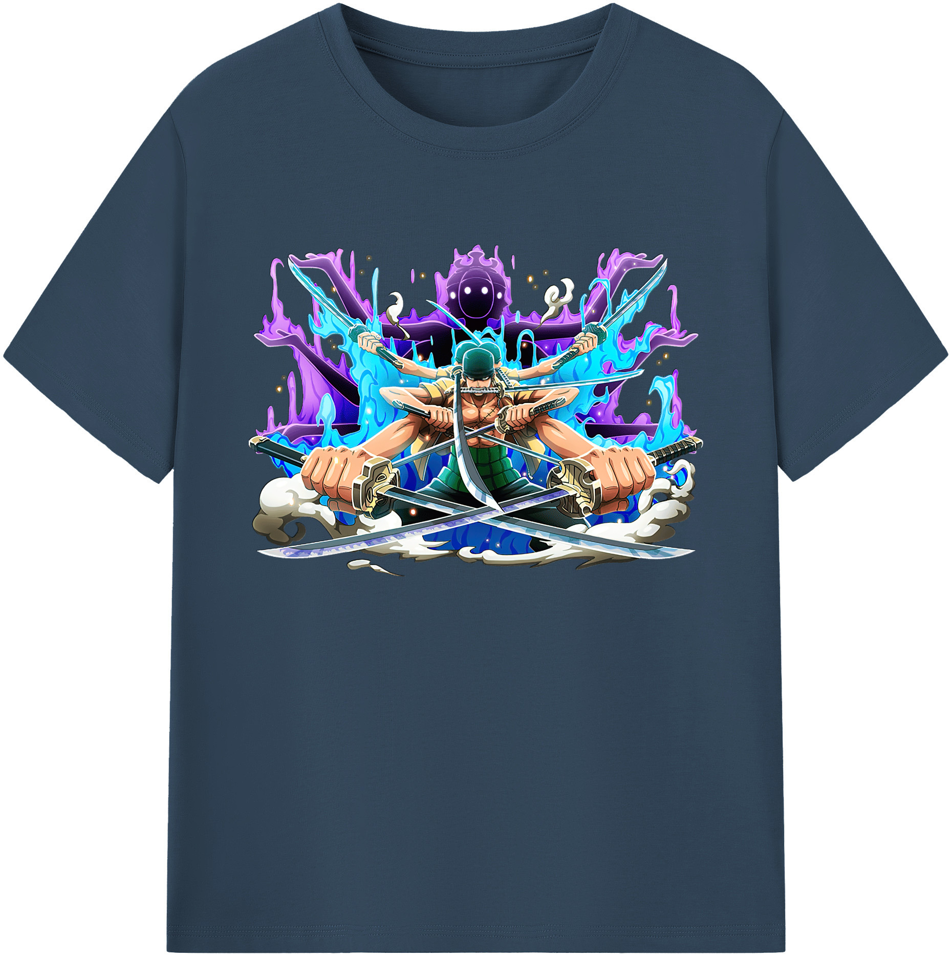ワンピース ロロノア・ゾロ ONE PIECE Roronoa Zoro 綿100％ メンズ半袖Tシャツ｜肌触りやわらか＆通気性