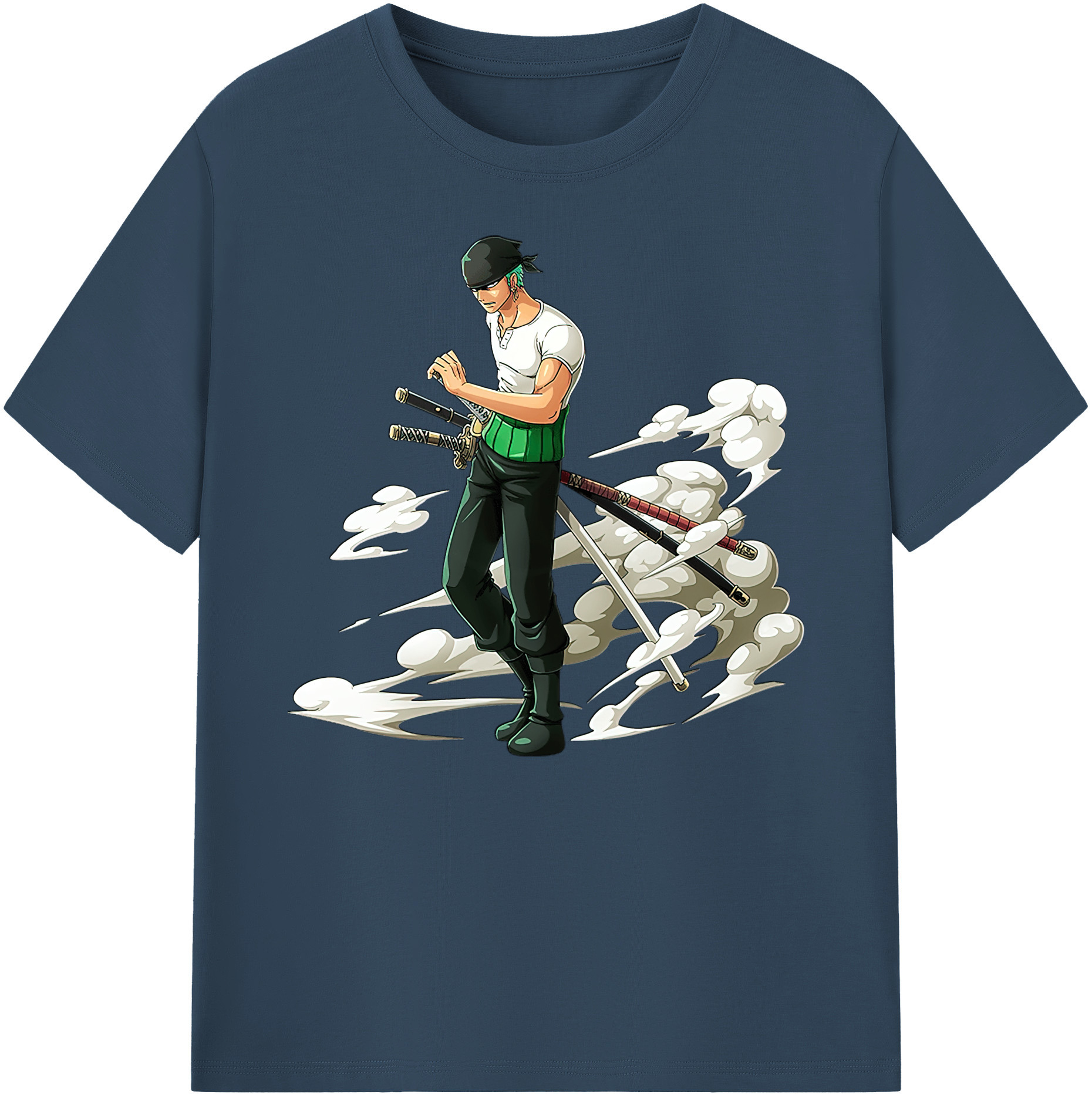 ワンピース ロロノア・ゾロ ONE PIECE Roronoa Zoro 綿100％ メンズ半袖Tシャツ｜肌触りやわらか＆通気性
