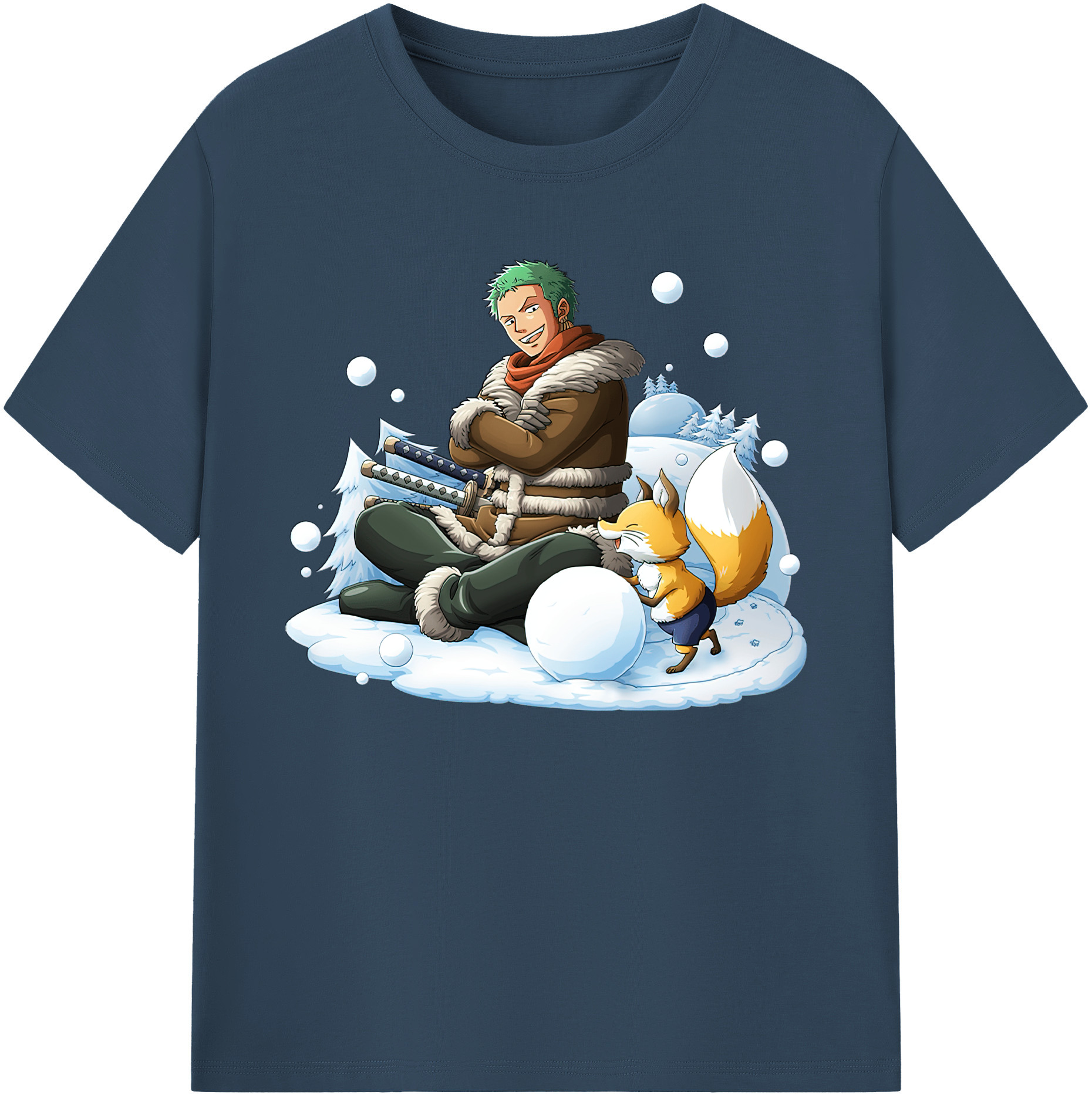 ワンピース ロロノア・ゾロ ONE PIECE Roronoa Zoro 綿100％ メンズ半袖Tシャツ｜肌触りやわらか＆通気性