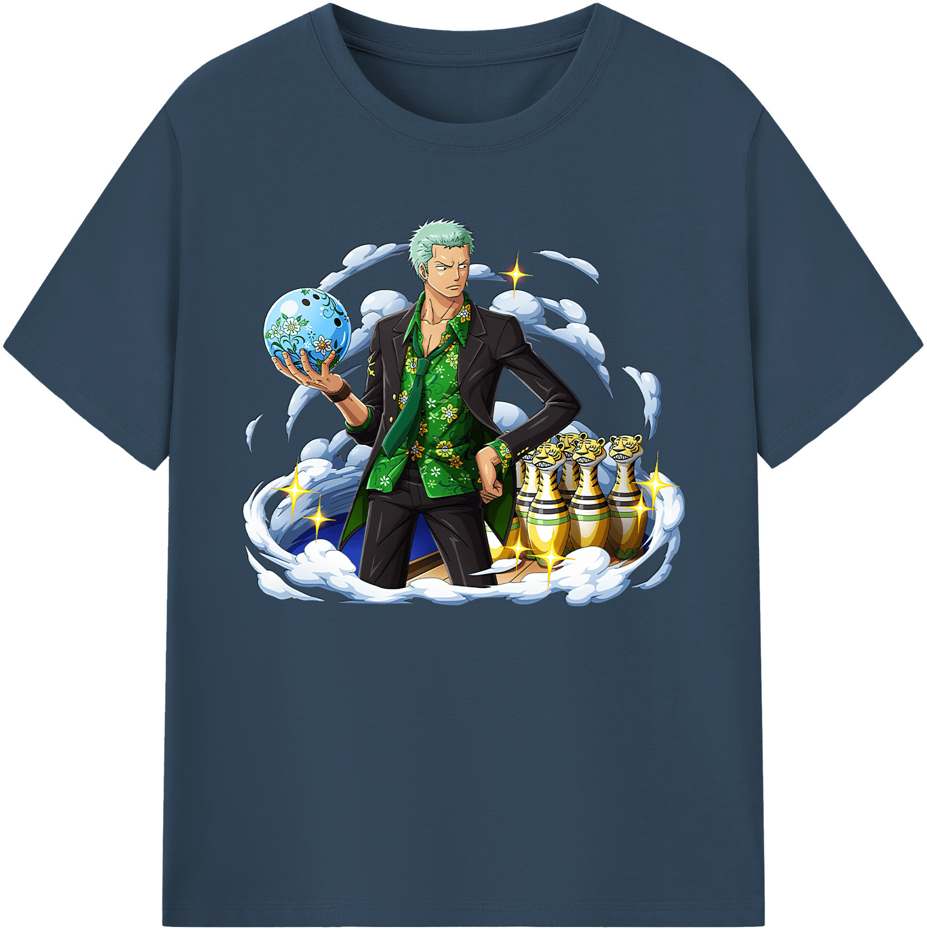 ワンピース ロロノア・ゾロ ONE PIECE Roronoa Zoro 綿100％ メンズ半袖Tシャツ｜肌触りやわらか＆通気性