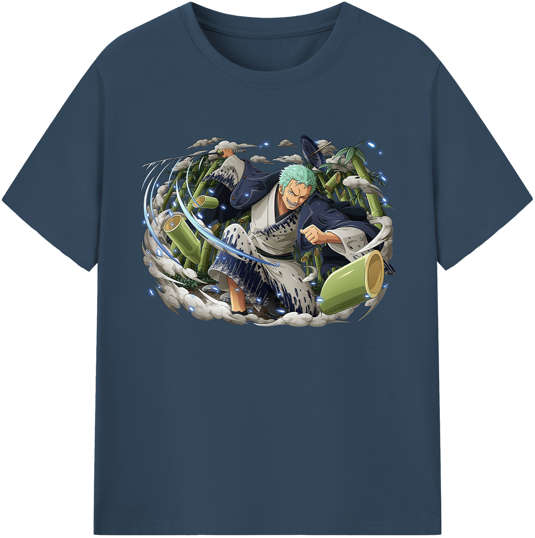 ワンピース ロロノア・ゾロ ONE PIECE Roronoa Zoro 綿100％ メンズ半袖Tシャツ｜肌触りやわらか＆通気性