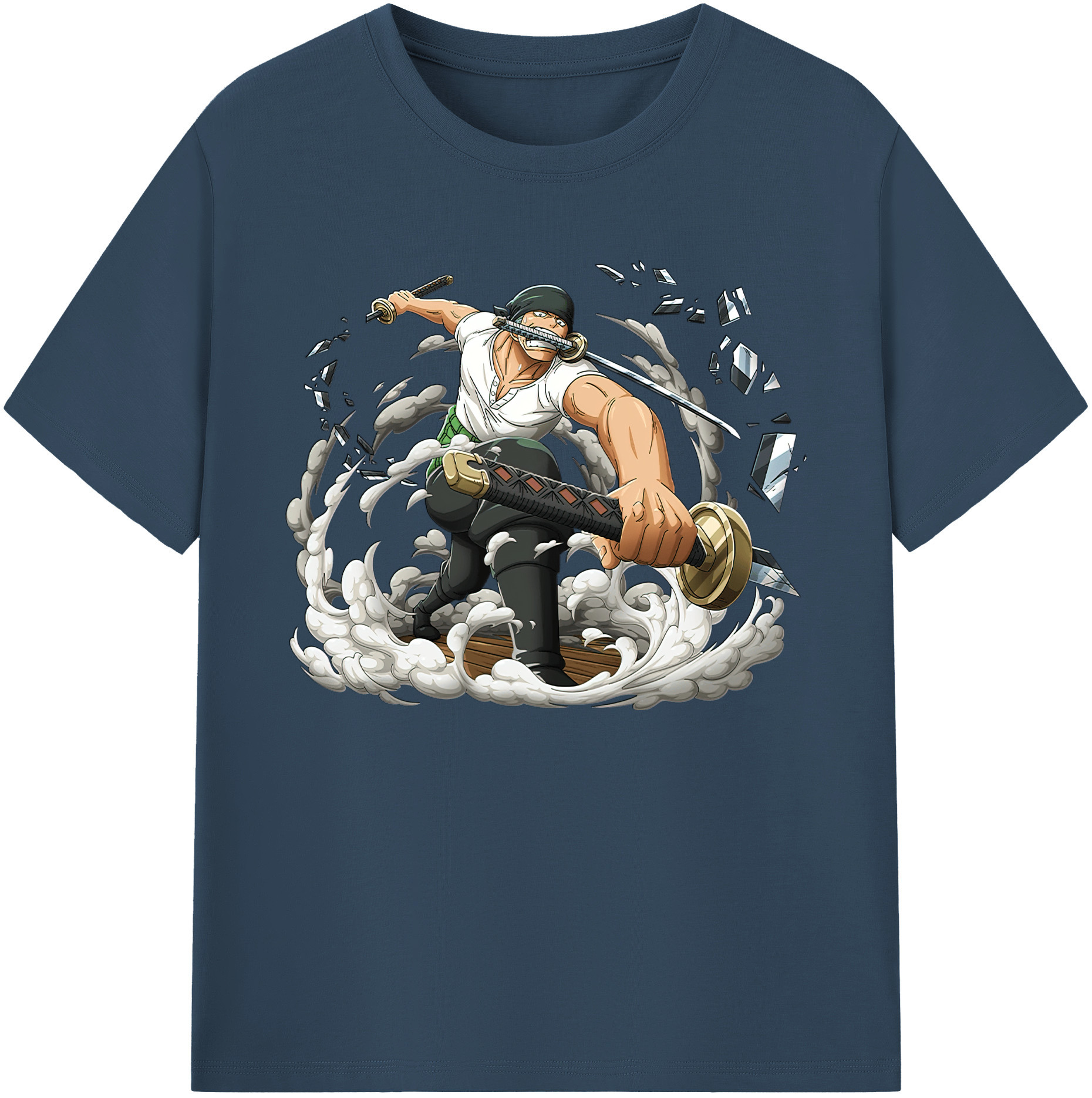 ワンピース ロロノア・ゾロ ONE PIECE Roronoa Zoro 綿100％ メンズ半袖Tシャツ｜肌触りやわらか＆通気性