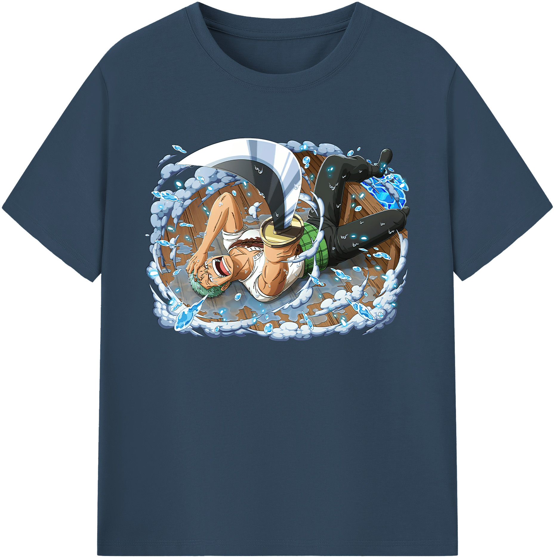 ワンピース ロロノア・ゾロ ONE PIECE Roronoa Zoro 綿100％ メンズ半袖Tシャツ｜肌触りやわらか＆通気性