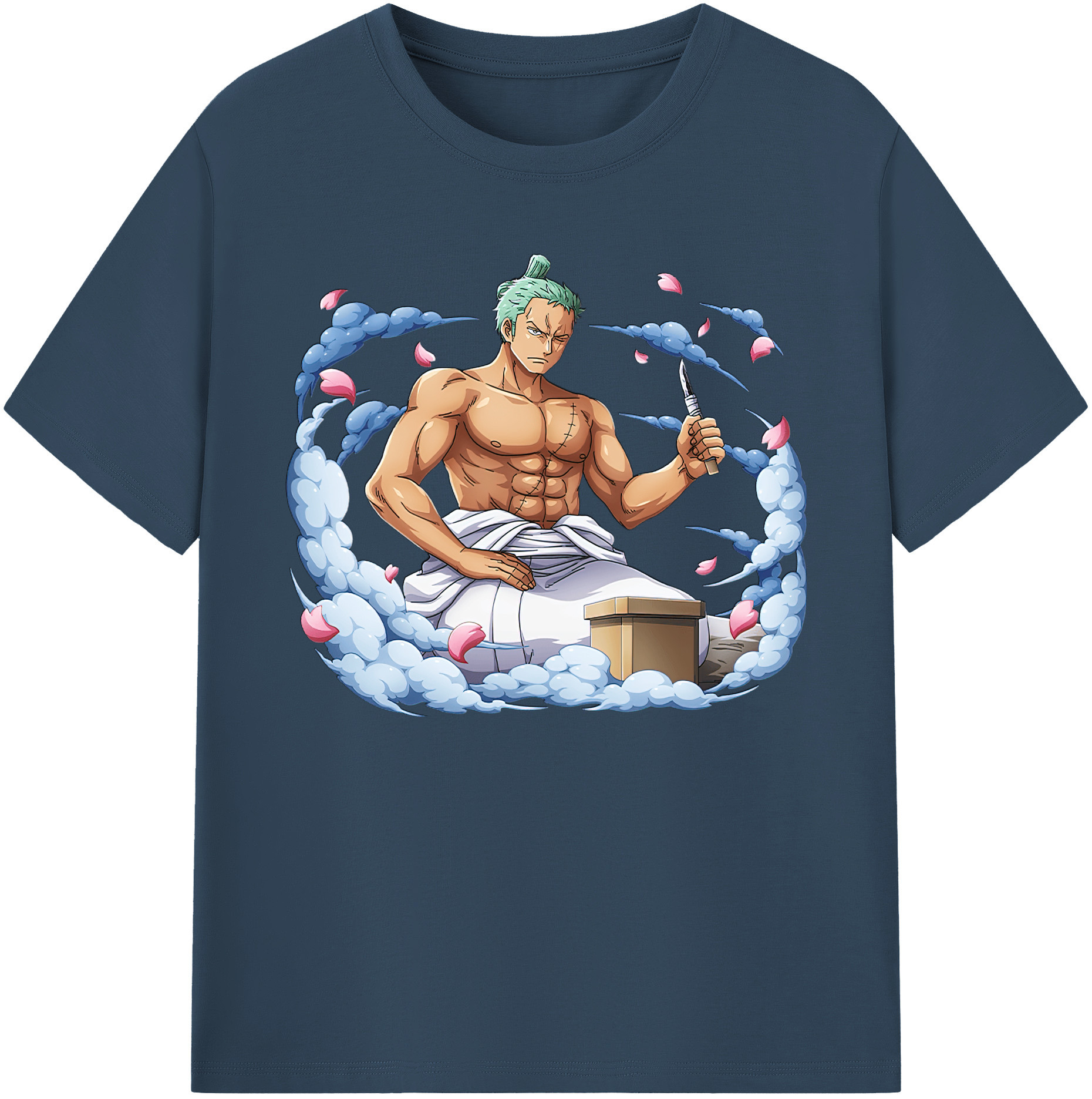 ワンピース ロロノア・ゾロ ONE PIECE Roronoa Zoro 綿100％ メンズ半袖Tシャツ｜肌触りやわらか＆通気性