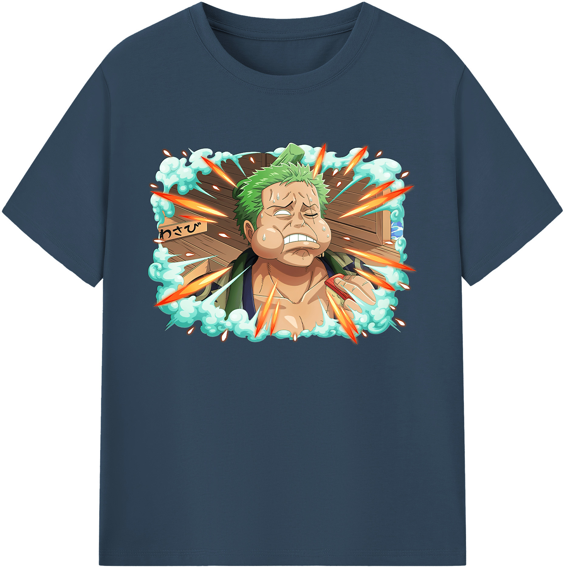 ワンピース ロロノア・ゾロ ONE PIECE Roronoa Zoro 綿100％ メンズ半袖Tシャツ｜肌触りやわらか＆通気性