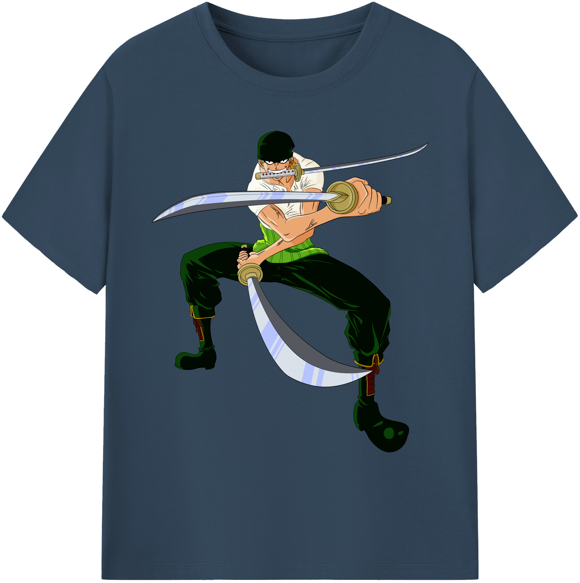 ワンピース ロロノア・ゾロ ONE PIECE Roronoa Zoro 綿100％ メンズ半袖Tシャツ｜肌触りやわらか＆通気性