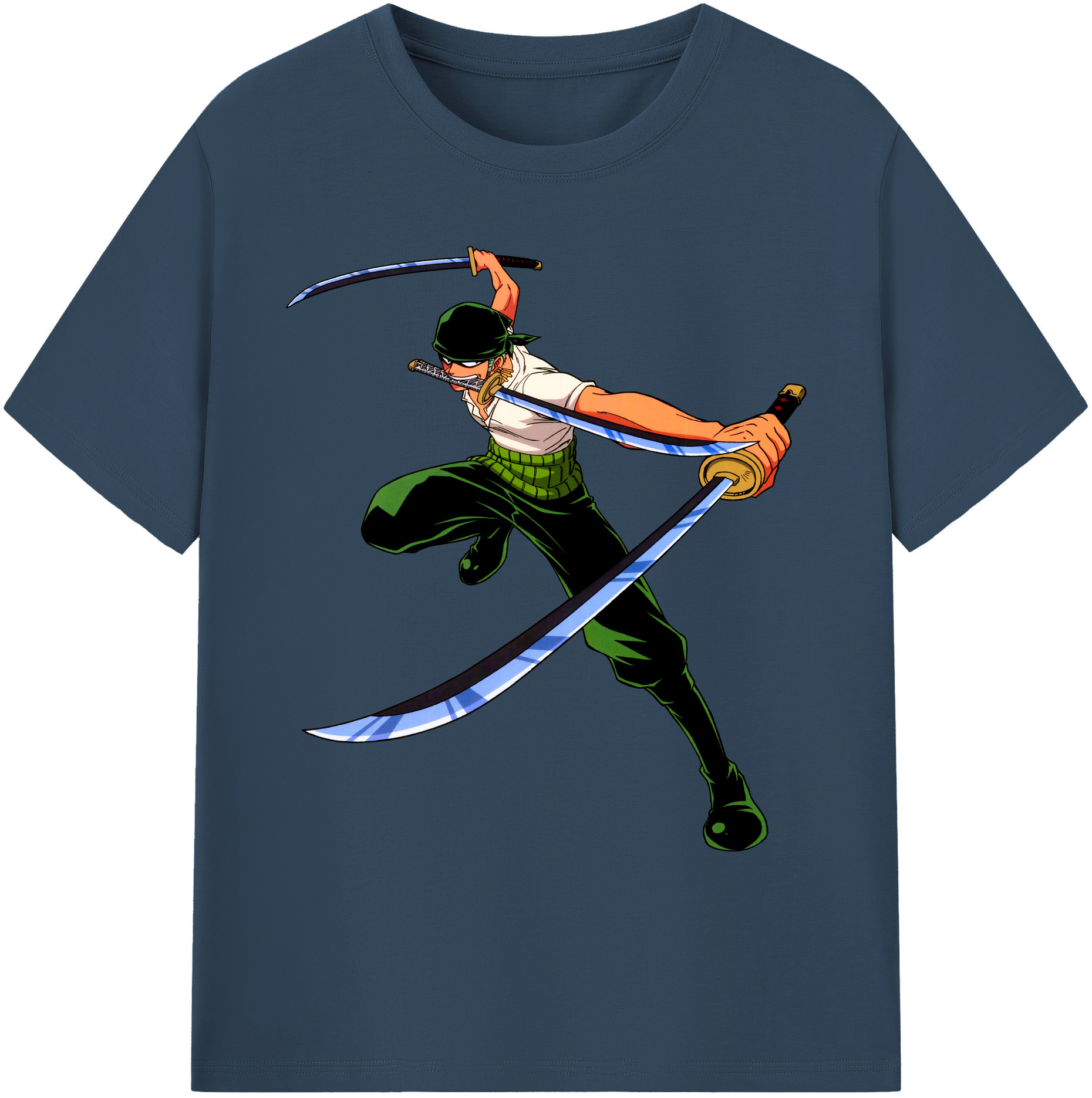 ワンピース ロロノア・ゾロ ONE PIECE Roronoa Zoro 綿100％ メンズ半袖Tシャツ｜肌触りやわらか＆通気性