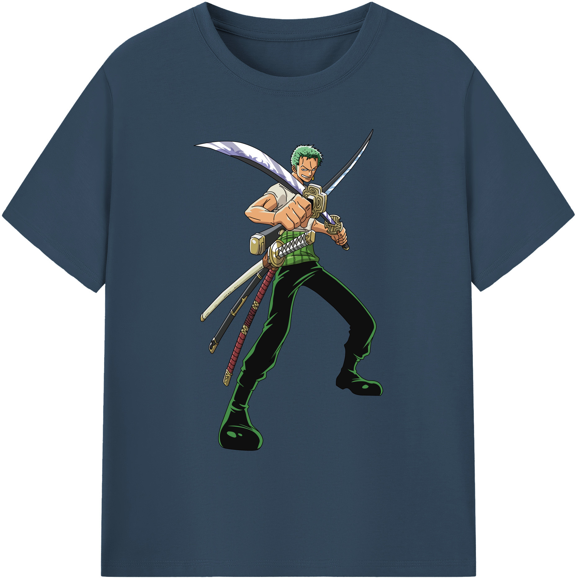 ワンピース ロロノア・ゾロ ONE PIECE Roronoa Zoro 綿100％ メンズ半袖Tシャツ｜肌触りやわらか＆通気性