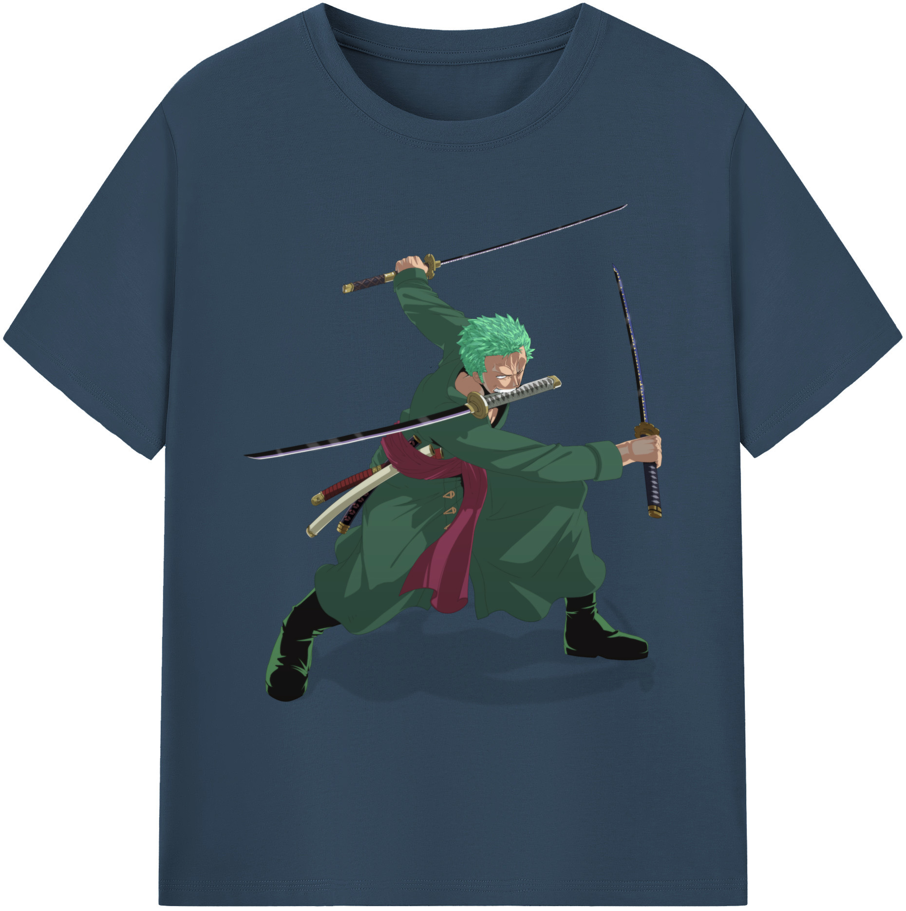ワンピース ロロノア・ゾロ ONE PIECE Roronoa Zoro 綿100％ メンズ半袖Tシャツ｜肌触りやわらか＆通気性