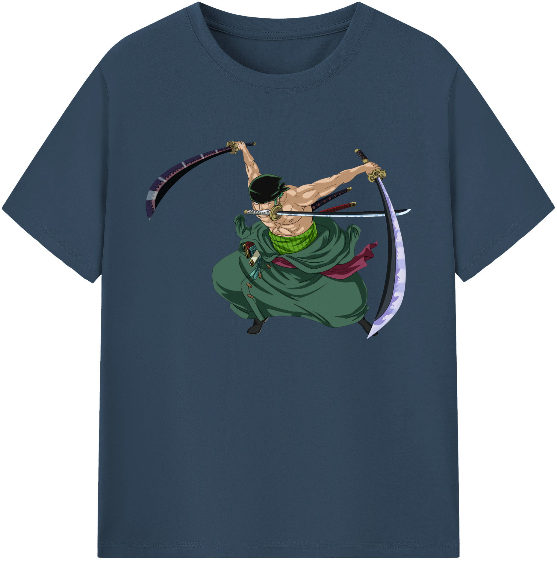 ワンピース ロロノア・ゾロ ONE PIECE Roronoa Zoro 綿100％ メンズ半袖Tシャツ｜肌触りやわらか＆通気性