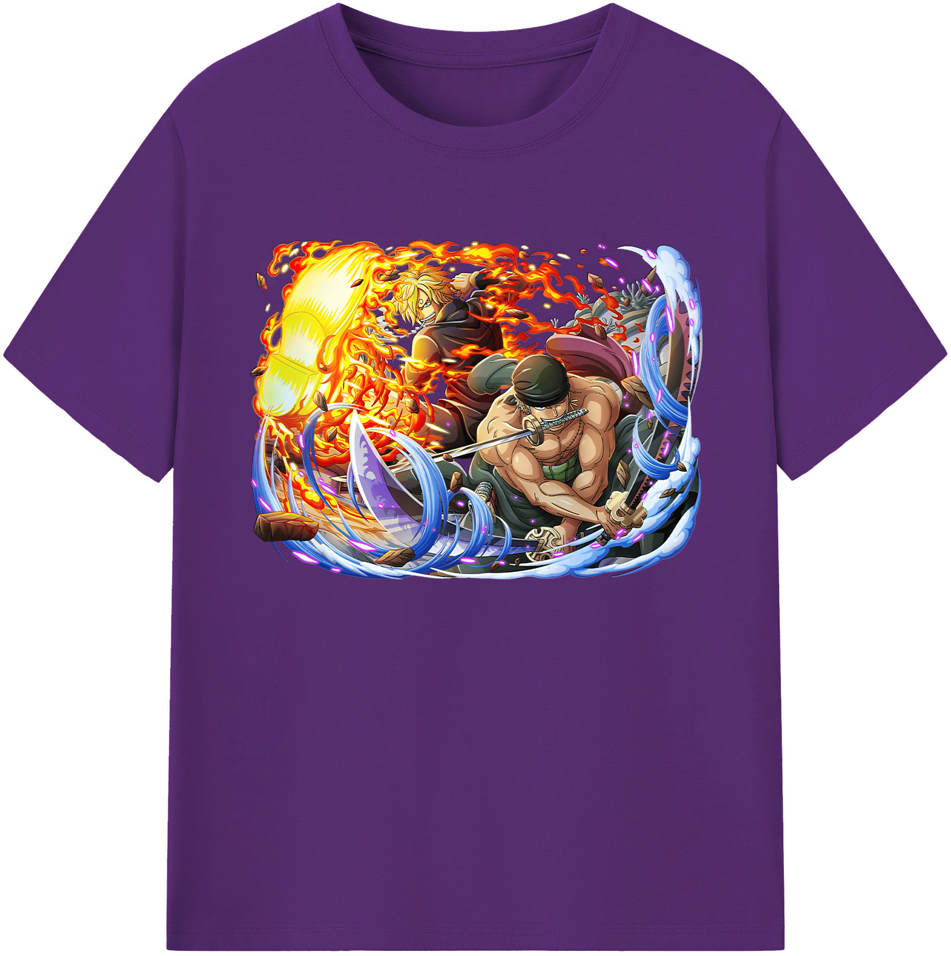 ワンピース ロロノア・ゾロ ONE PIECE Roronoa Zoro 綿100％ メンズ半袖Tシャツ｜肌触りやわらか＆通気性