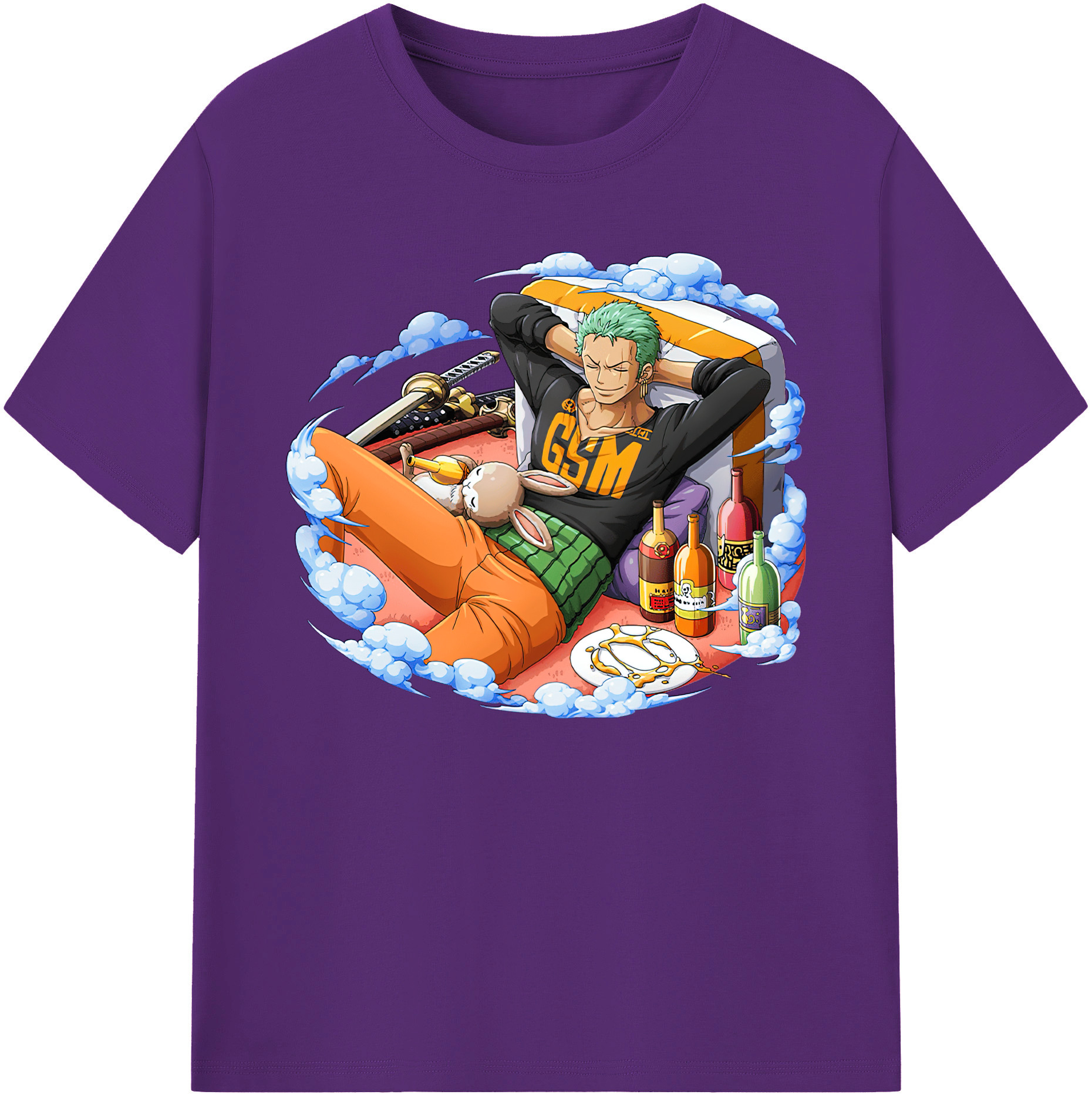 ワンピース ロロノア・ゾロ ONE PIECE Roronoa Zoro 綿100％ メンズ半袖Tシャツ｜肌触りやわらか＆通気性