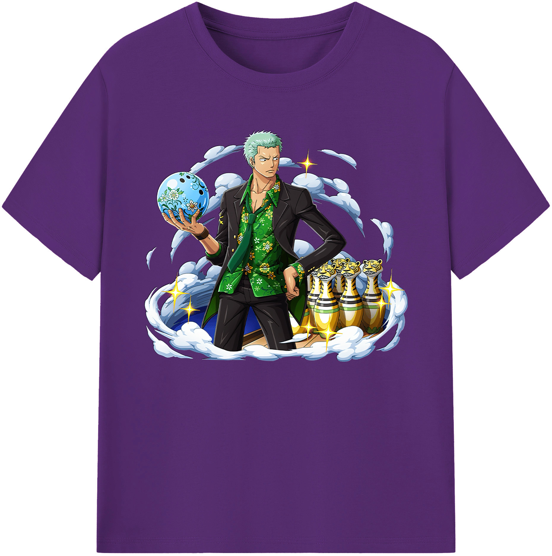 ワンピース ロロノア・ゾロ ONE PIECE Roronoa Zoro 綿100％ メンズ半袖Tシャツ｜肌触りやわらか＆通気性