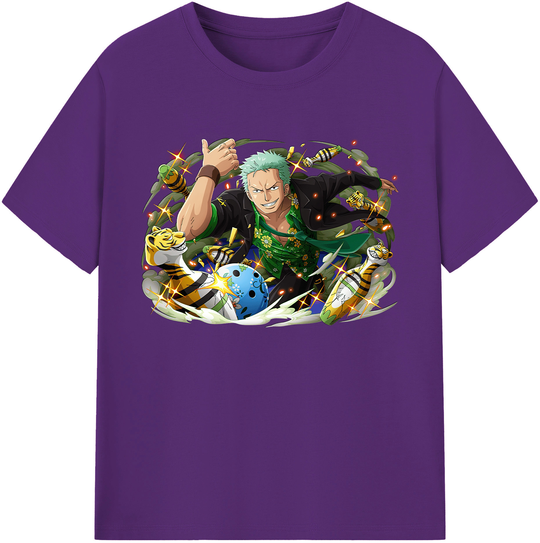 ワンピース ロロノア・ゾロ ONE PIECE Roronoa Zoro 綿100％ メンズ半袖Tシャツ｜肌触りやわらか＆通気性