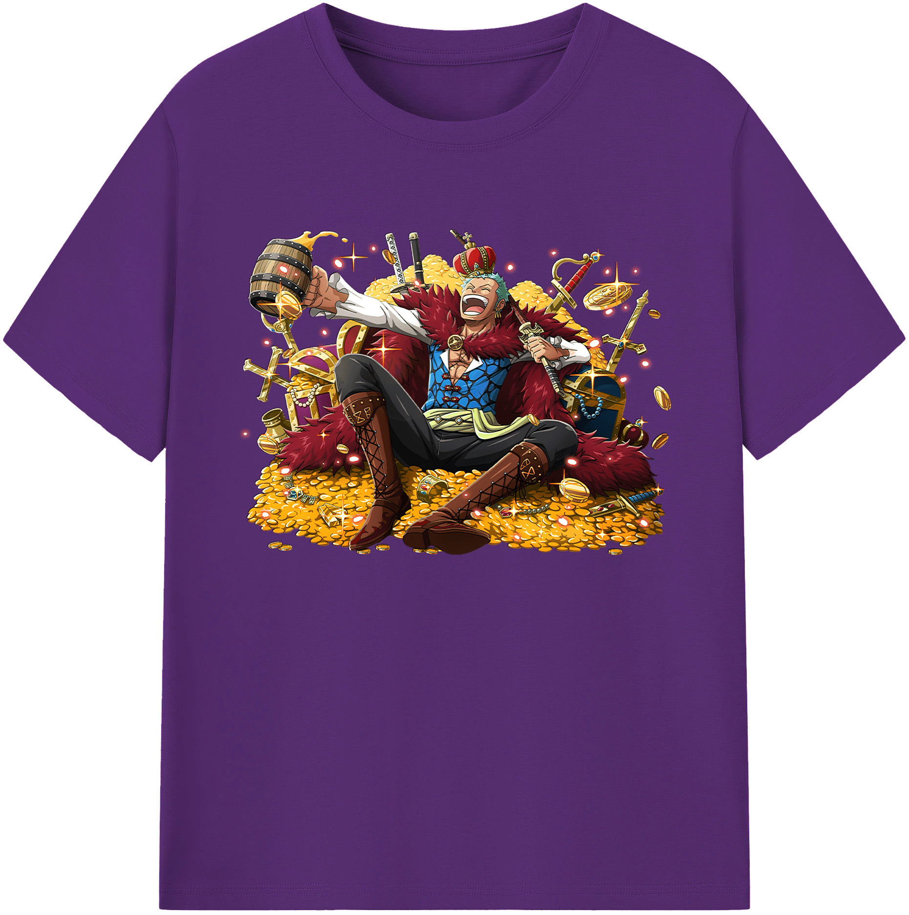 ワンピース ロロノア・ゾロ ONE PIECE Roronoa Zoro 綿100％ メンズ半袖Tシャツ｜肌触りやわらか＆通気性