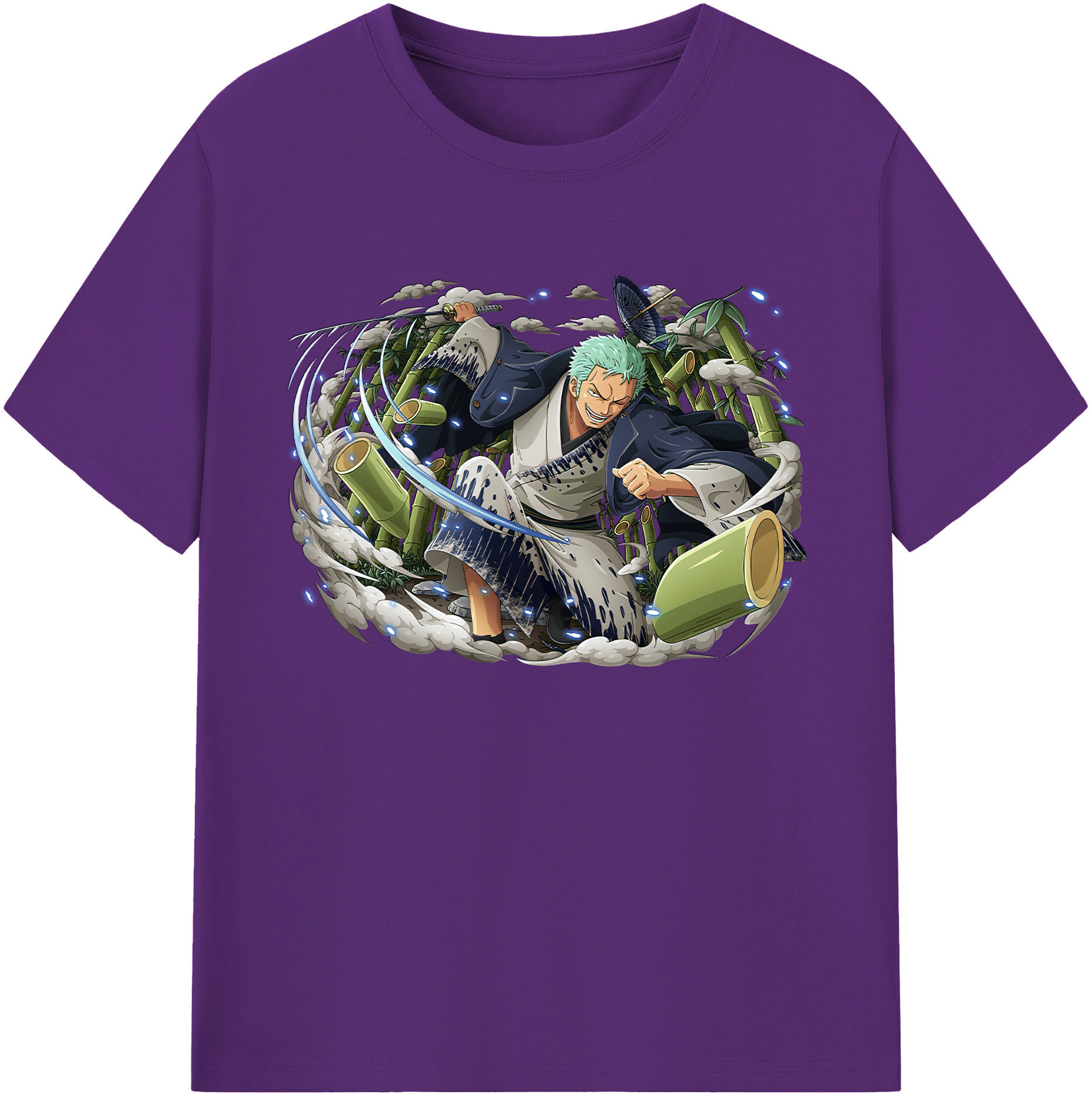 ワンピース ロロノア・ゾロ ONE PIECE Roronoa Zoro 綿100％ メンズ半袖Tシャツ｜肌触りやわらか＆通気性