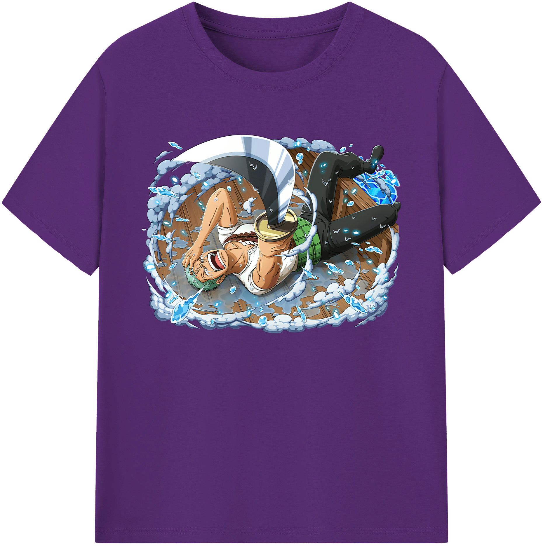 ワンピース ロロノア・ゾロ ONE PIECE Roronoa Zoro 綿100％ メンズ半袖Tシャツ｜肌触りやわらか＆通気性