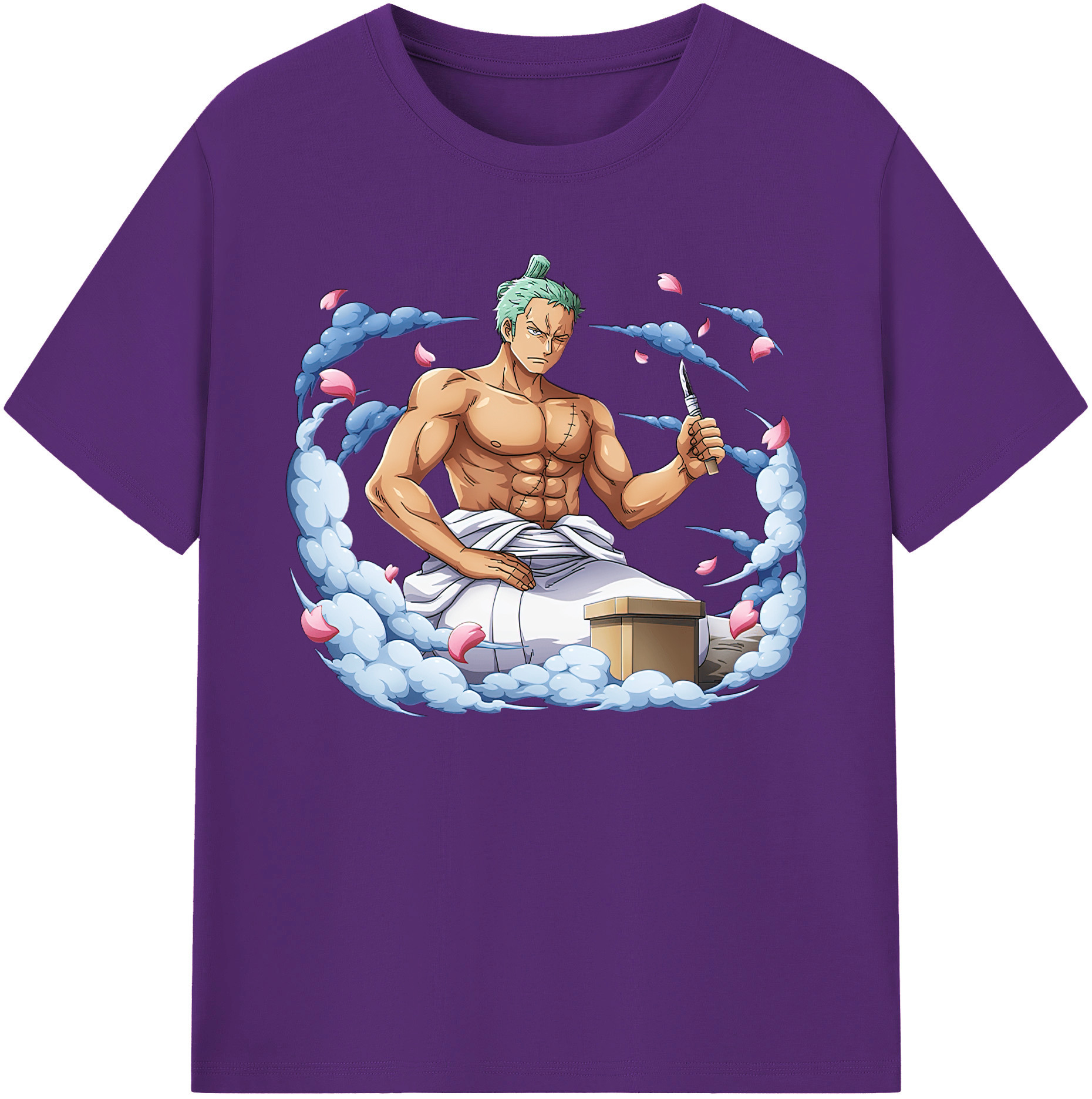 ワンピース ロロノア・ゾロ ONE PIECE Roronoa Zoro 綿100％ メンズ半袖Tシャツ｜肌触りやわらか＆通気性