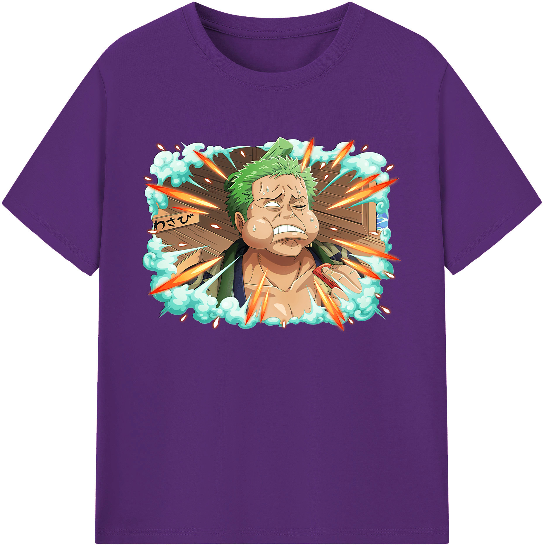 ワンピース ロロノア・ゾロ ONE PIECE Roronoa Zoro 綿100％ メンズ半袖Tシャツ｜肌触りやわらか＆通気性