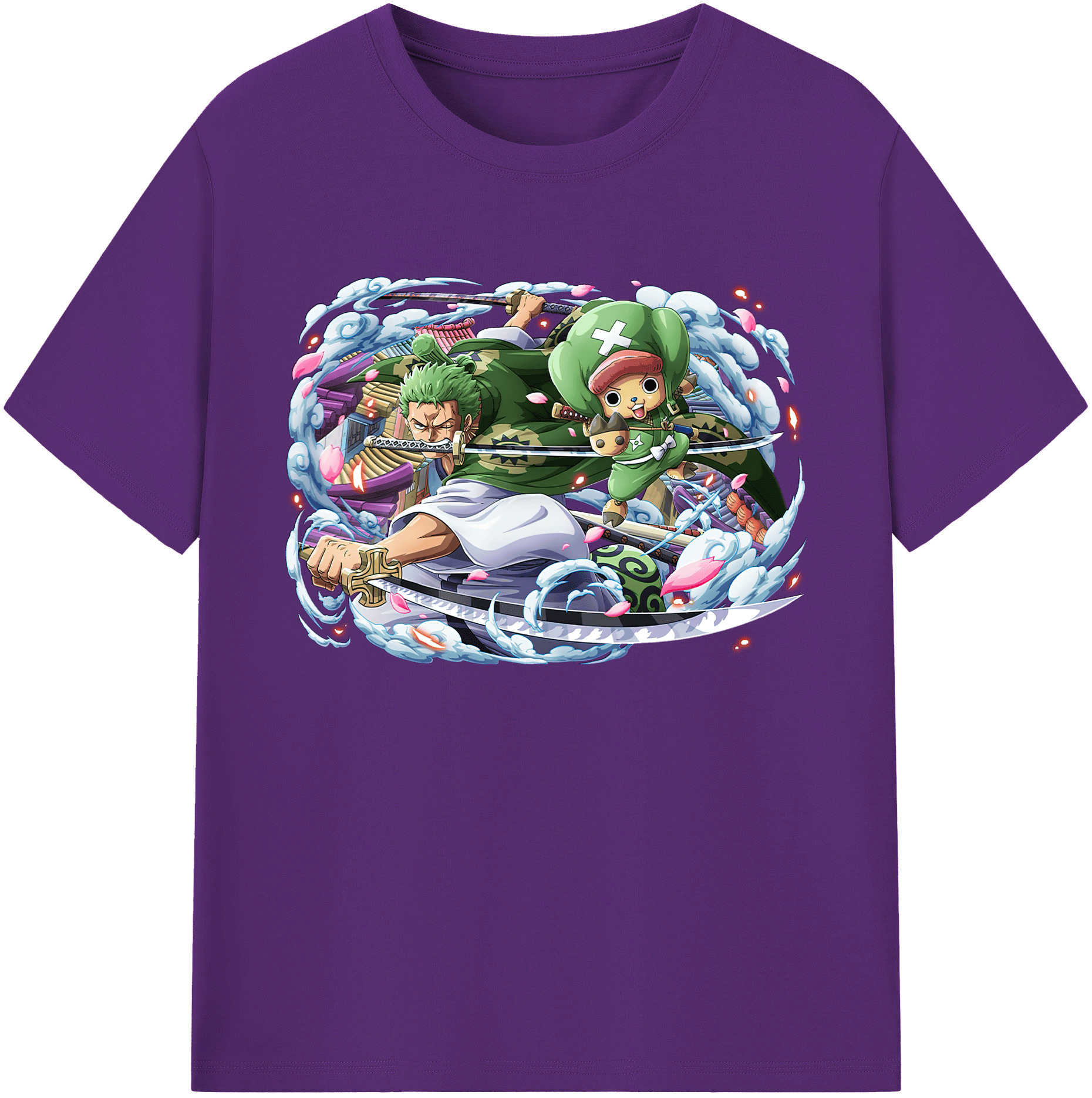 ワンピース ロロノア・ゾロ ONE PIECE Roronoa Zoro 綿100％ メンズ半袖Tシャツ｜肌触りやわらか＆通気性