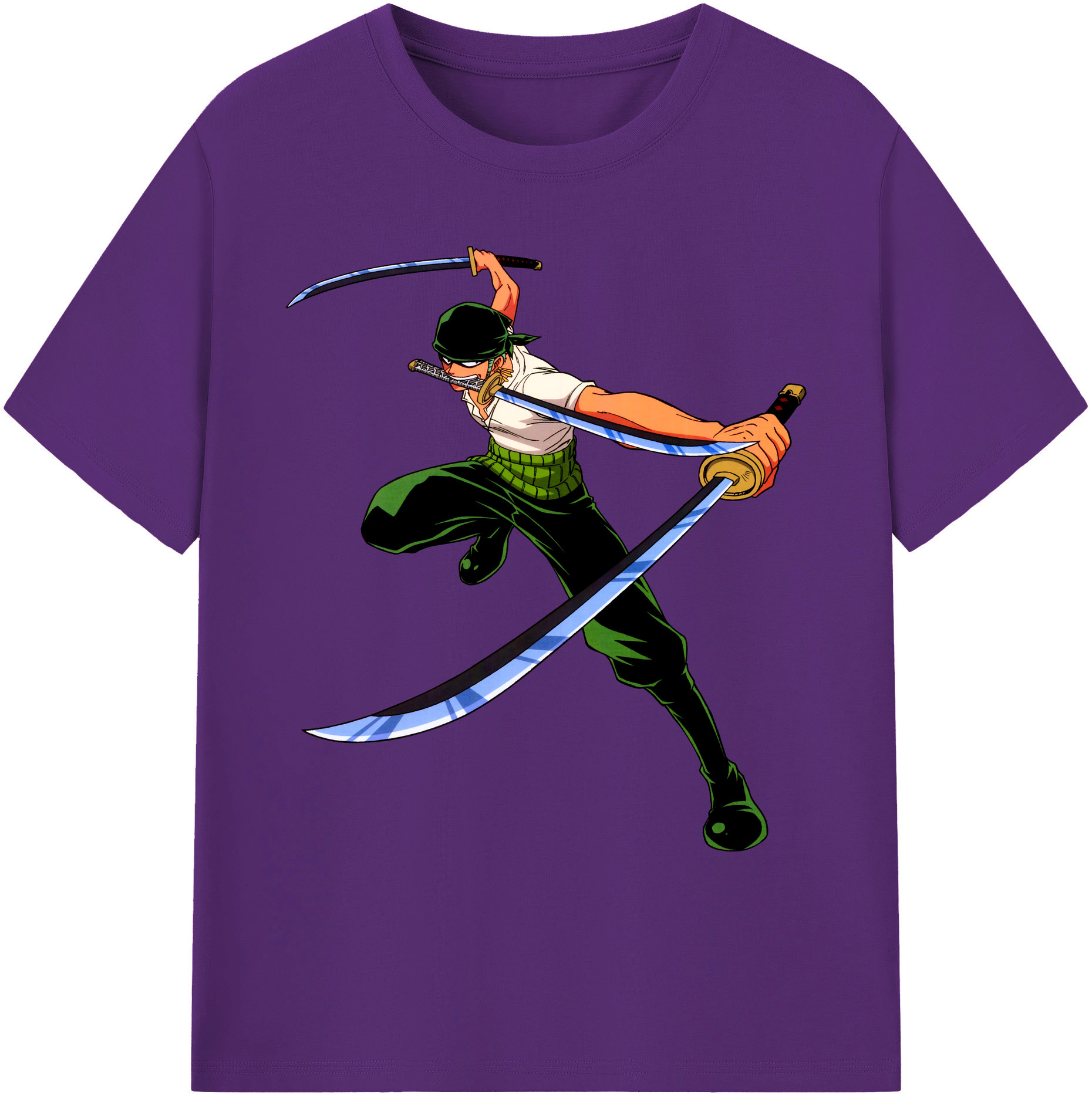 ワンピース ロロノア・ゾロ ONE PIECE Roronoa Zoro 綿100％ メンズ半袖Tシャツ｜肌触りやわらか＆通気性