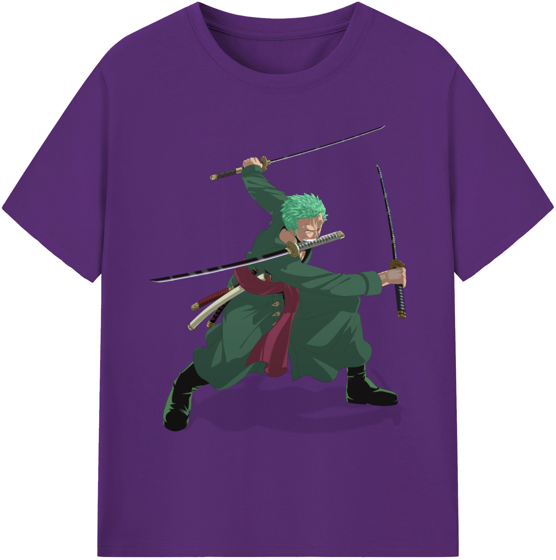 ワンピース ロロノア・ゾロ ONE PIECE Roronoa Zoro 綿100％ メンズ半袖Tシャツ｜肌触りやわらか＆通気性