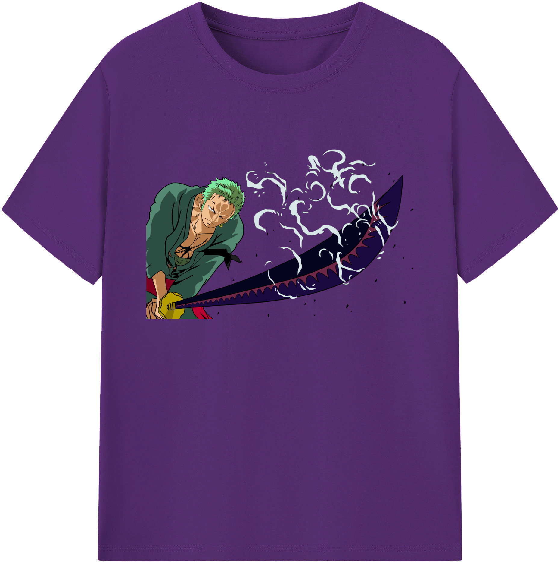 ワンピース ロロノア・ゾロ ONE PIECE Roronoa Zoro 綿100％ メンズ半袖Tシャツ｜肌触りやわらか＆通気性