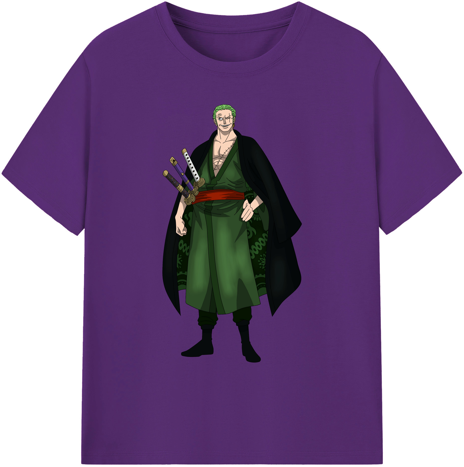 ワンピース ロロノア・ゾロ ONE PIECE Roronoa Zoro 綿100％ メンズ半袖Tシャツ｜肌触りやわらか＆通気性