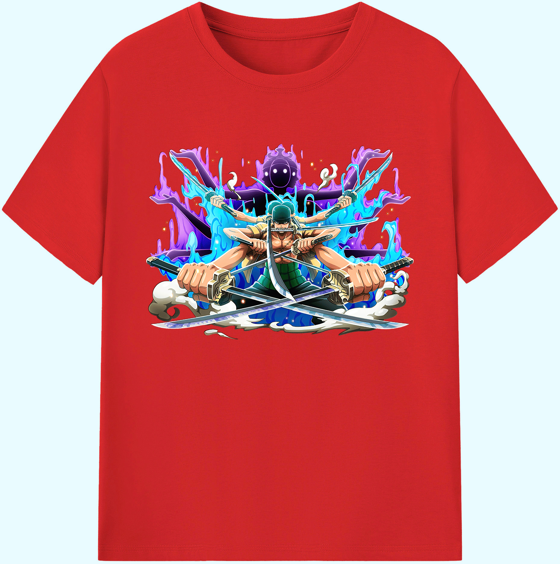 ワンピース ロロノア・ゾロ ONE PIECE Roronoa Zoro 綿100％ メンズ半袖Tシャツ｜肌触りやわらか＆通気性