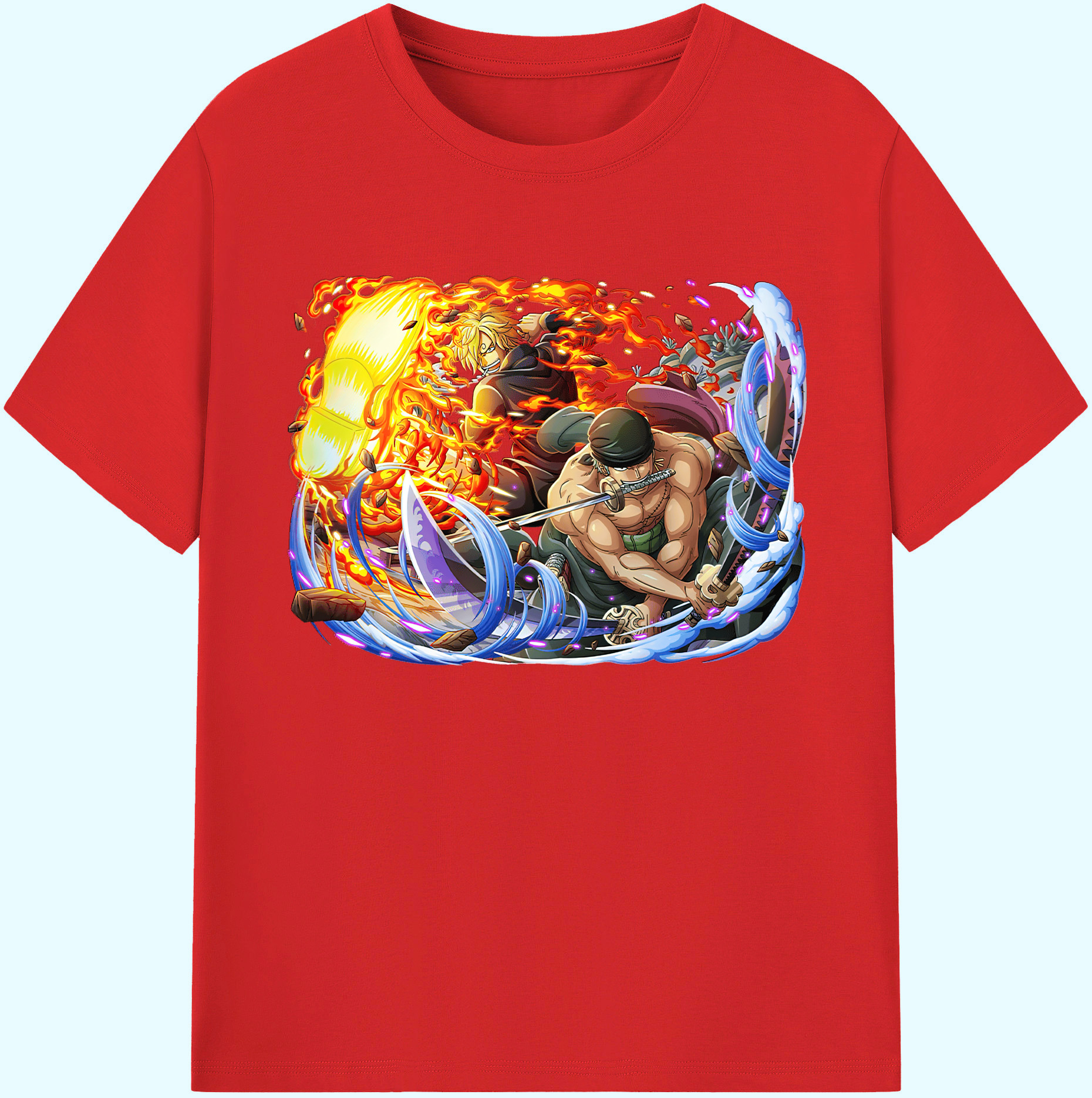 ワンピース ロロノア・ゾロ ONE PIECE Roronoa Zoro 綿100％ メンズ半袖Tシャツ｜肌触りやわらか＆通気性