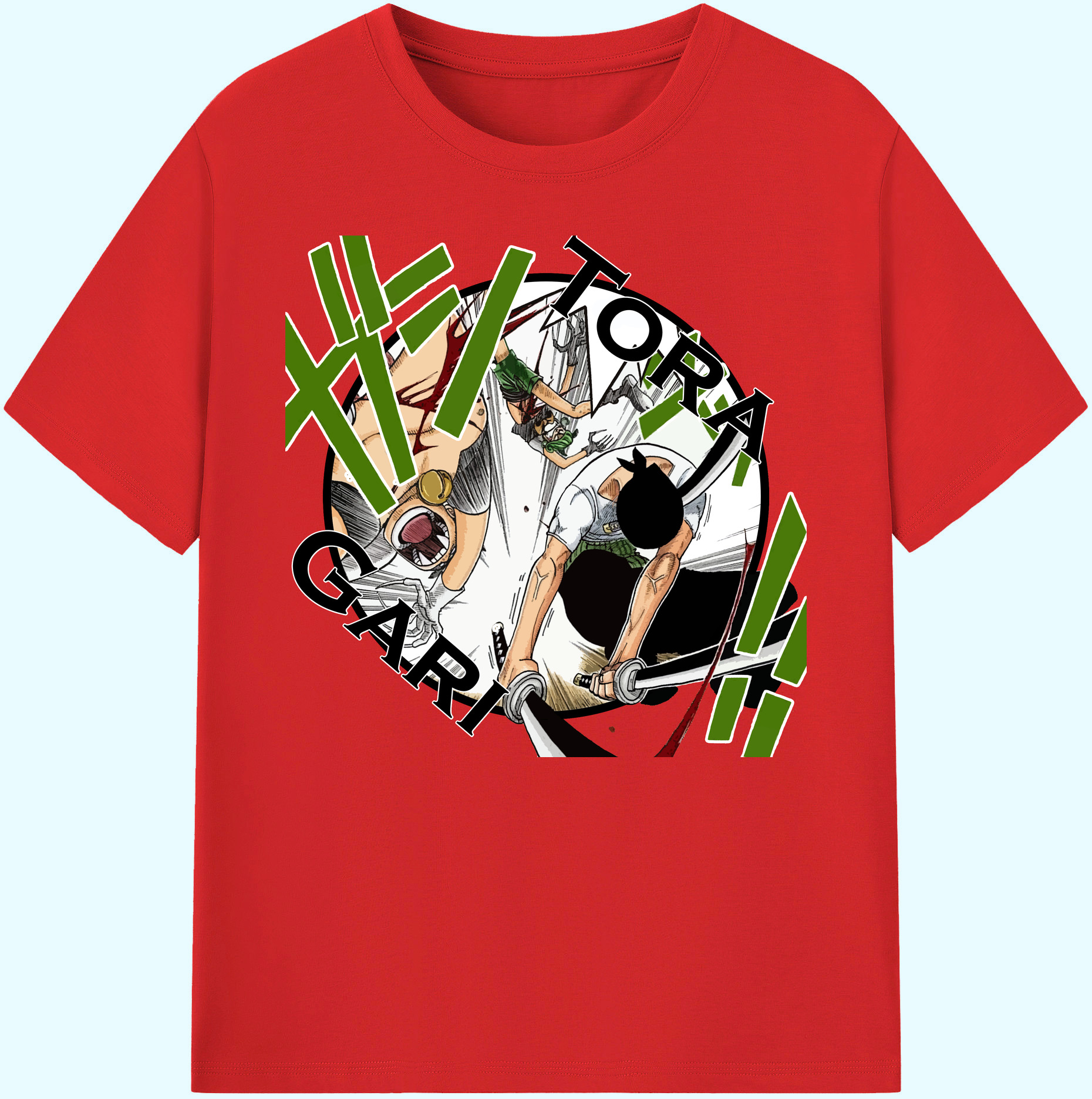 ワンピース ロロノア・ゾロ ONE PIECE Roronoa Zoro 綿100％ メンズ半袖Tシャツ｜肌触りやわらか＆通気性