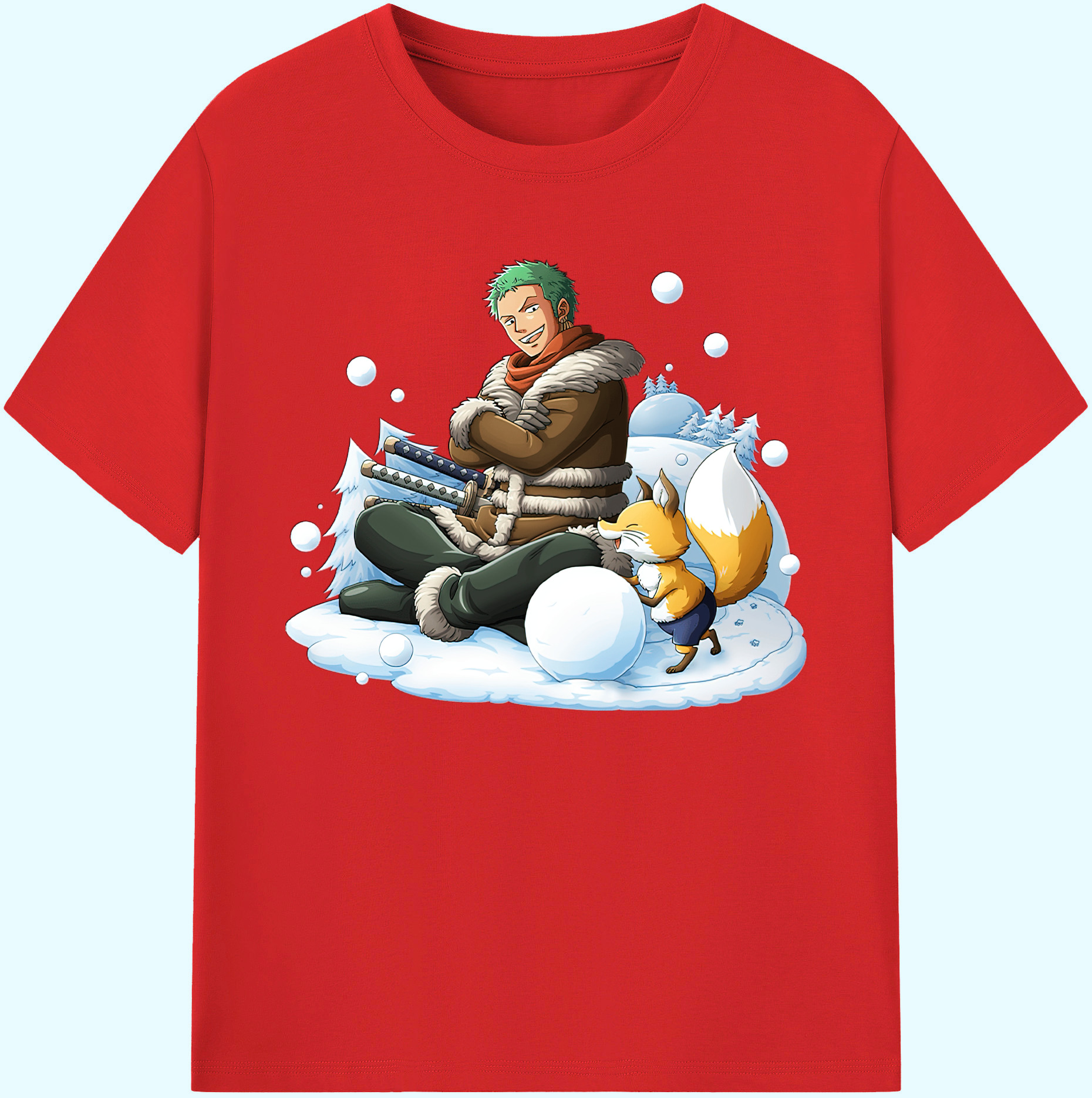 ワンピース ロロノア・ゾロ ONE PIECE Roronoa Zoro 綿100％ メンズ半袖Tシャツ｜肌触りやわらか＆通気性