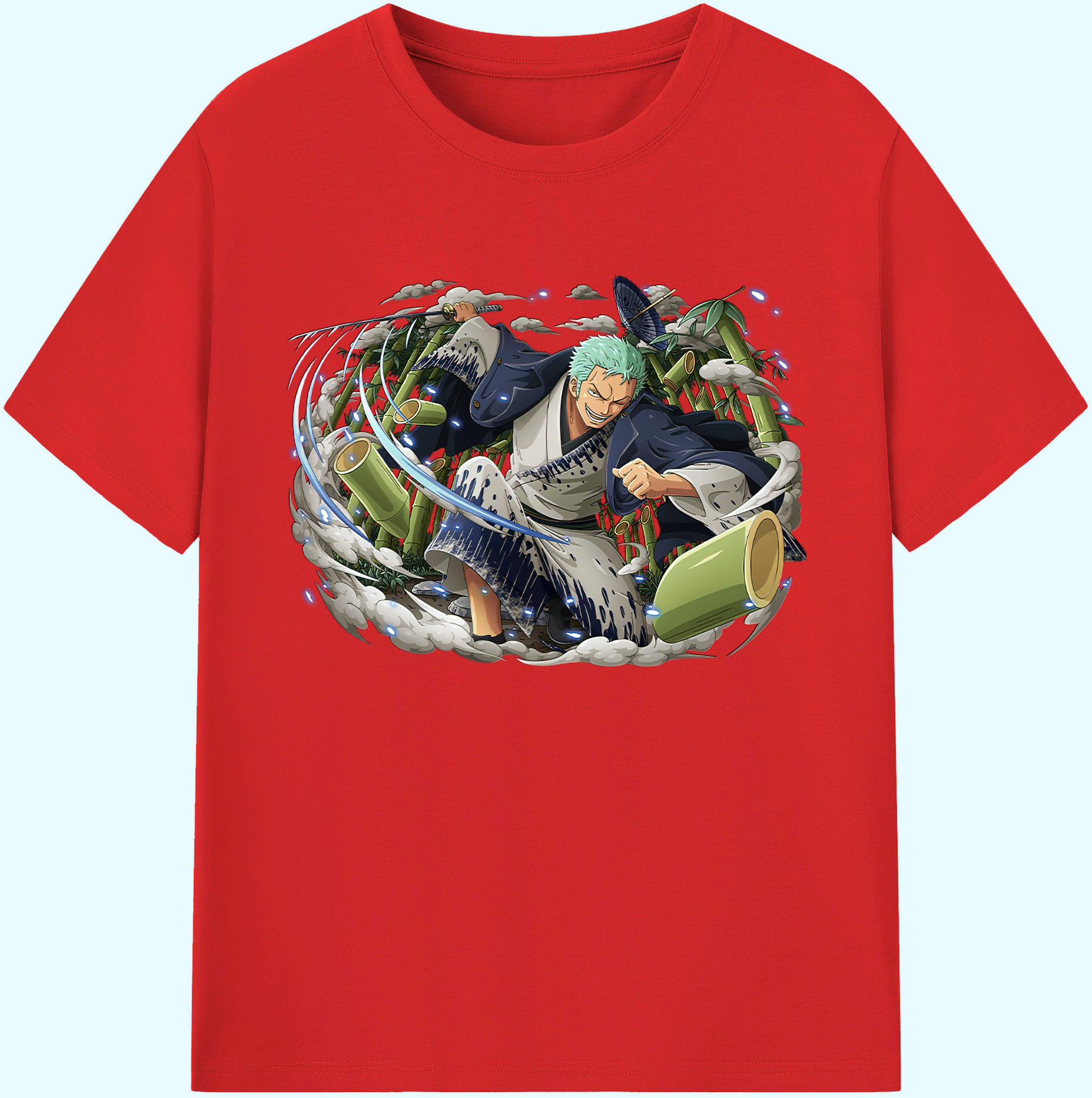 ワンピース ロロノア・ゾロ ONE PIECE Roronoa Zoro 綿100％ メンズ半袖Tシャツ｜肌触りやわらか＆通気性