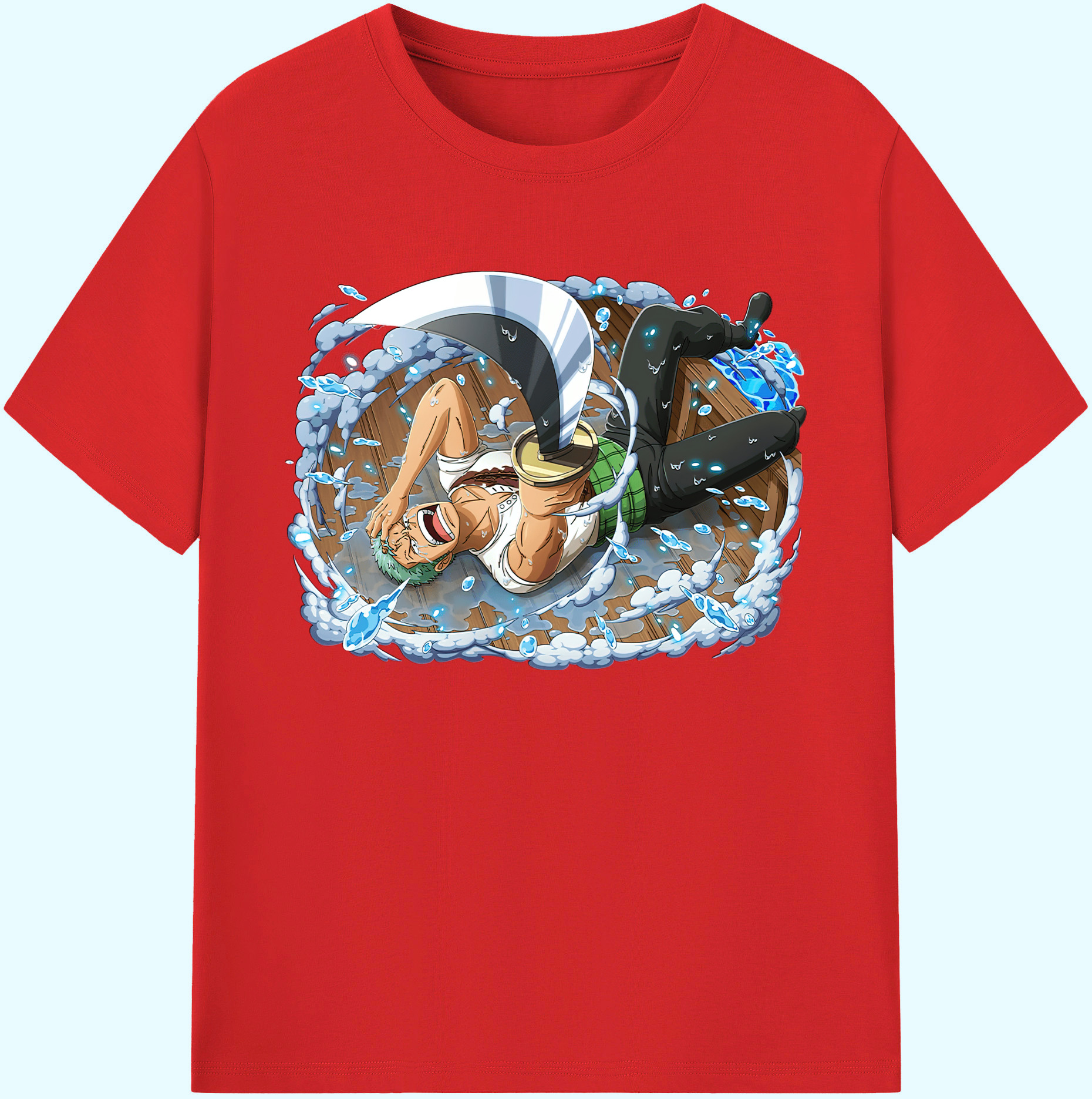 ワンピース ロロノア・ゾロ ONE PIECE Roronoa Zoro 綿100％ メンズ半袖Tシャツ｜肌触りやわらか＆通気性