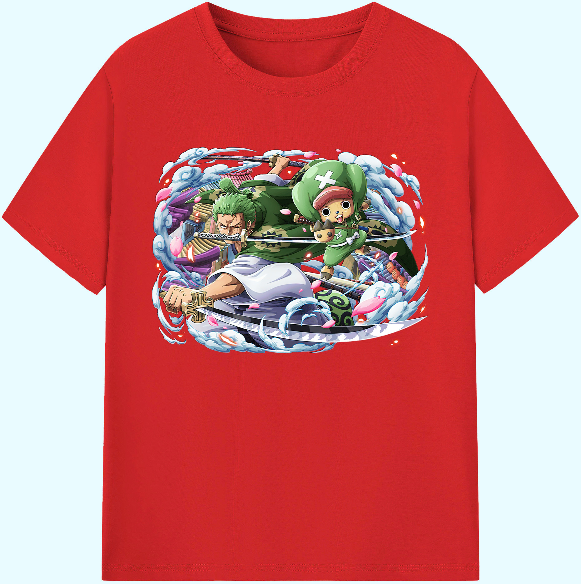 ワンピース ロロノア・ゾロ ONE PIECE Roronoa Zoro 綿100％ メンズ半袖Tシャツ｜肌触りやわらか＆通気性