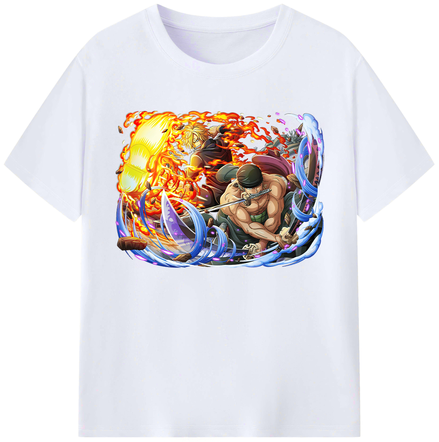 ワンピース ロロノア・ゾロ ONE PIECE Roronoa Zoro 綿100％ メンズ半袖Tシャツ｜肌触りやわらか＆通気性
