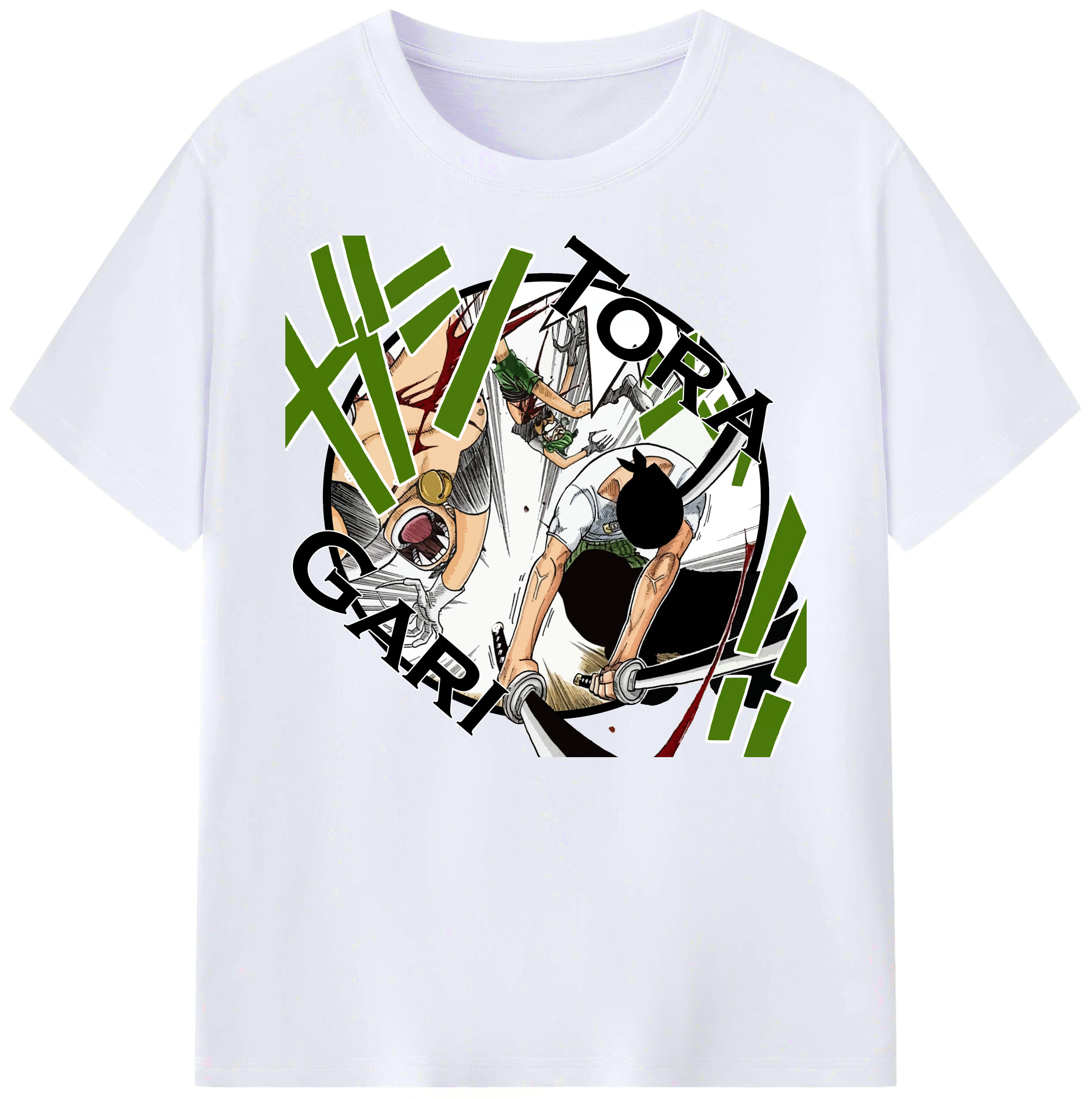 ワンピース ロロノア・ゾロ ONE PIECE Roronoa Zoro 綿100％ メンズ半袖Tシャツ｜肌触りやわらか＆通気性