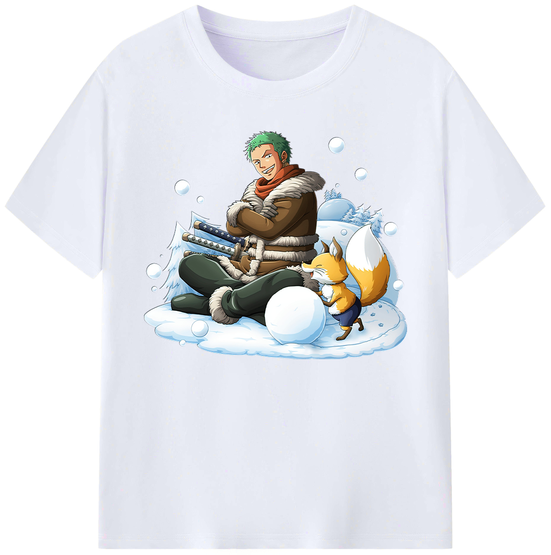 ワンピース ロロノア・ゾロ ONE PIECE Roronoa Zoro 綿100％ メンズ半袖Tシャツ｜肌触りやわらか＆通気性